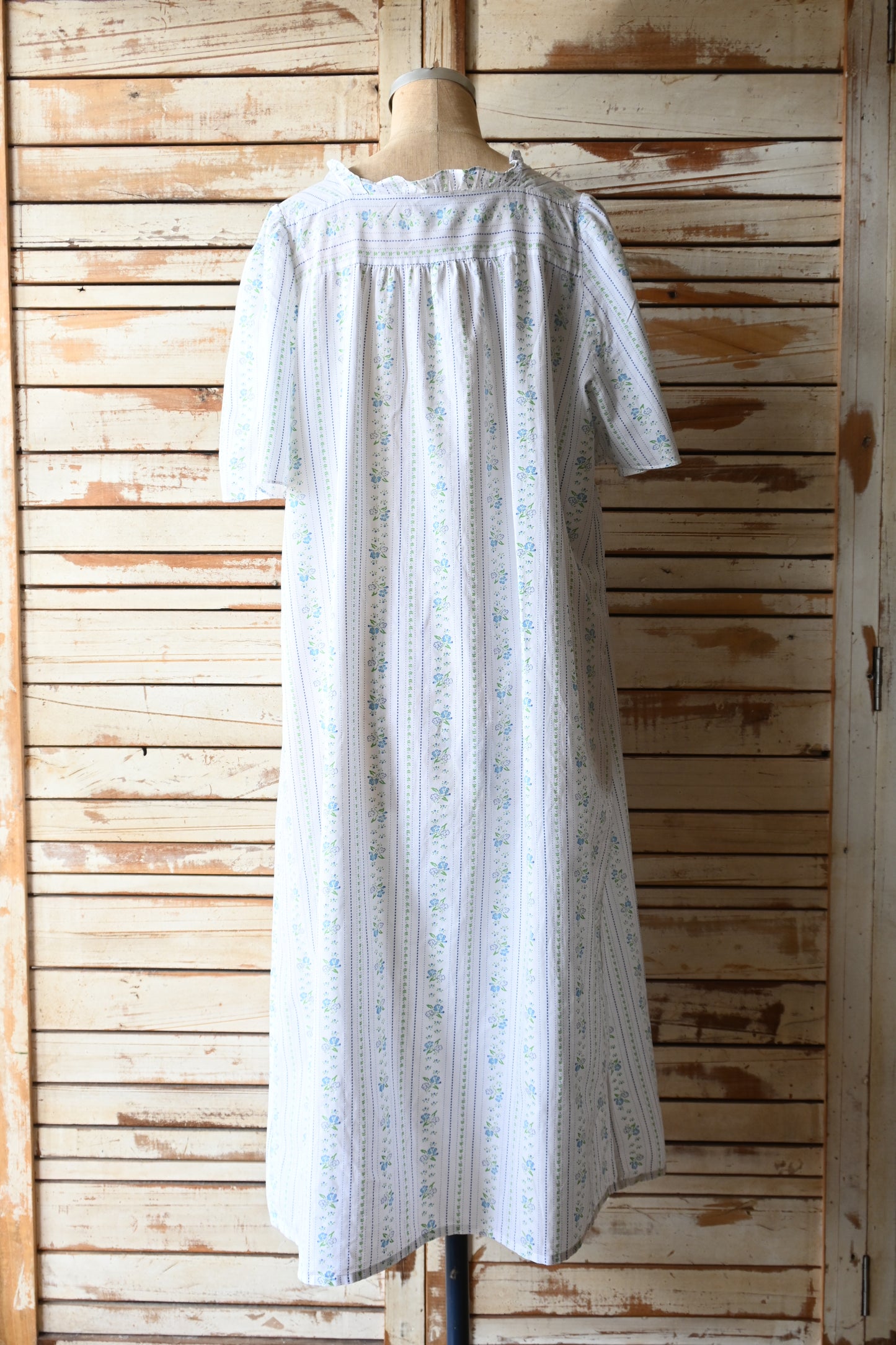 Flower cotton dress/WHITE