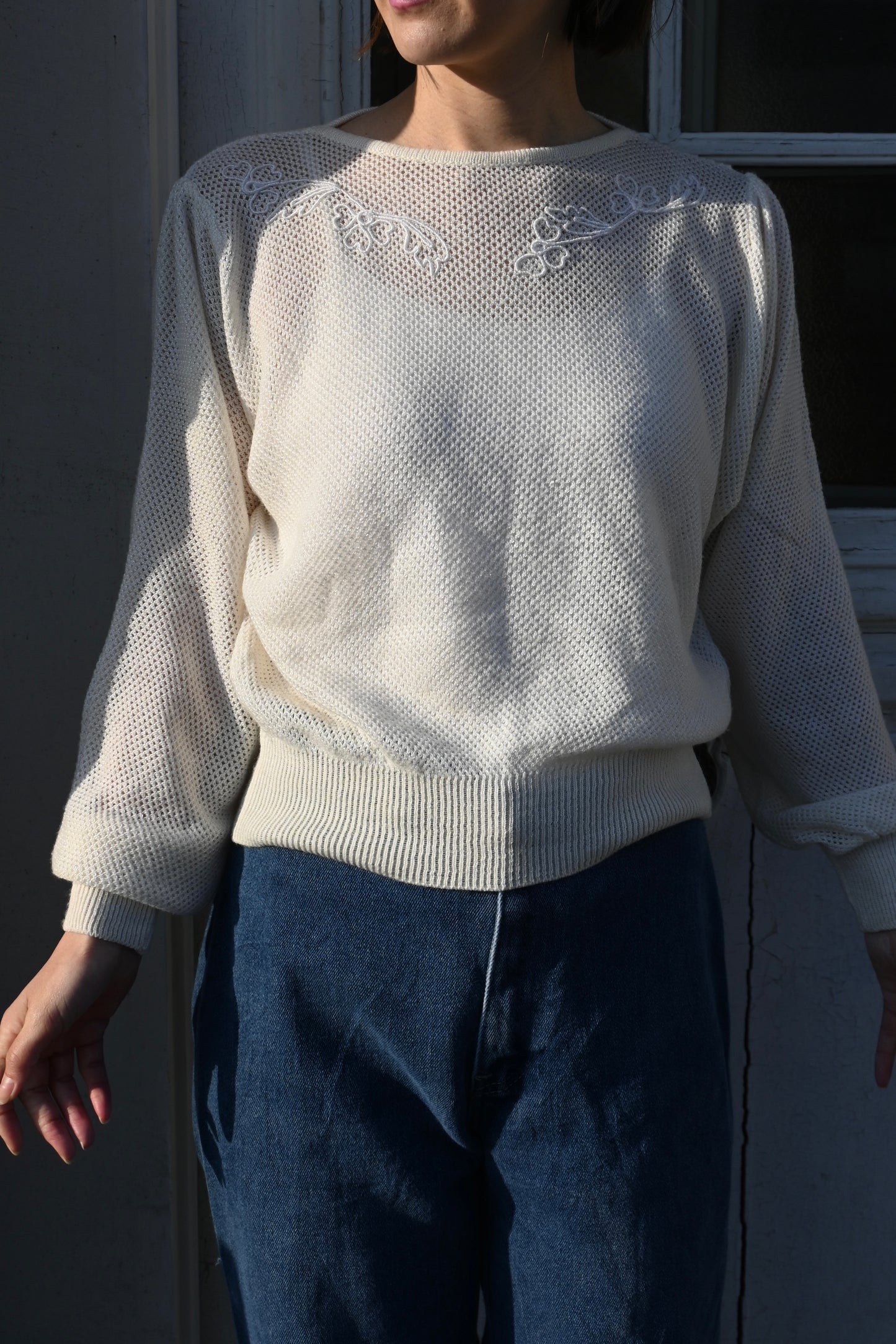 Knit sweater/IVORY