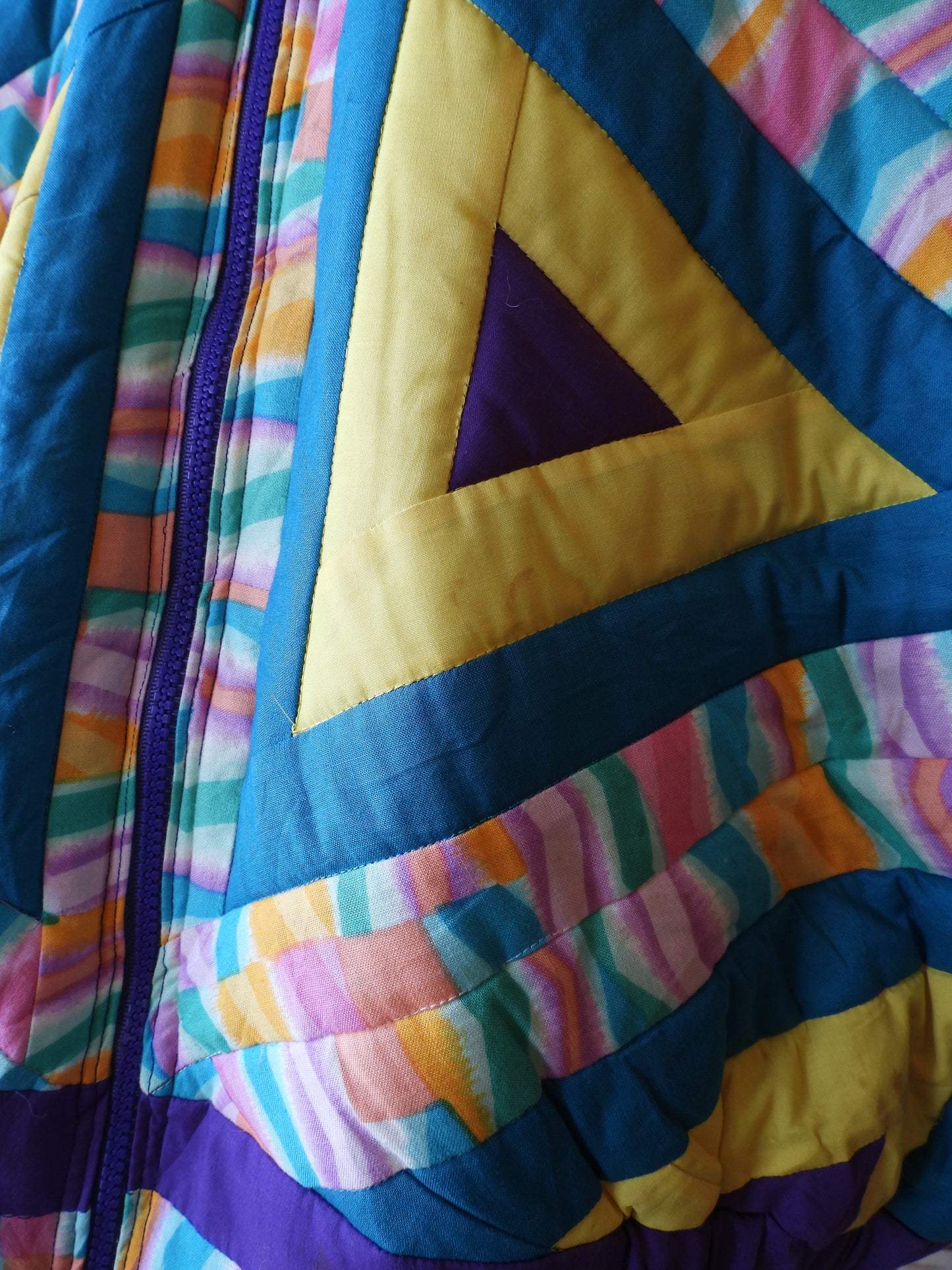 Vintage patchwork quilt jacket/MULTI