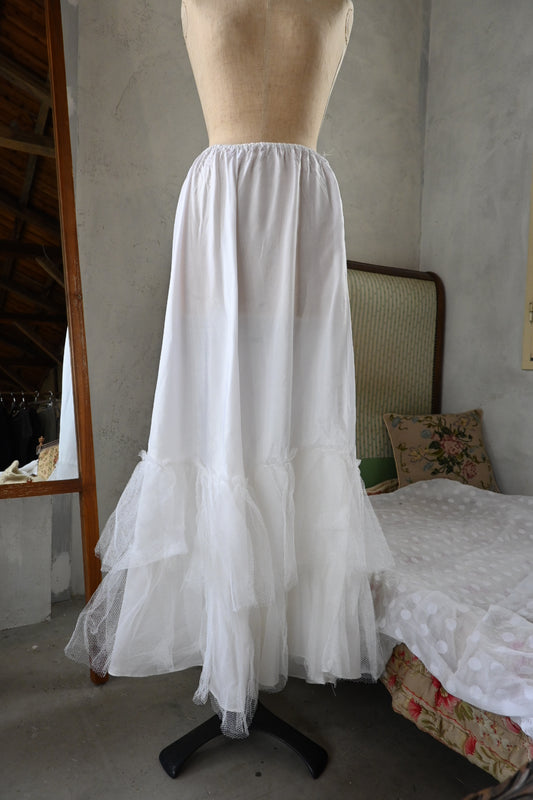 Tulle skirt/WHITE