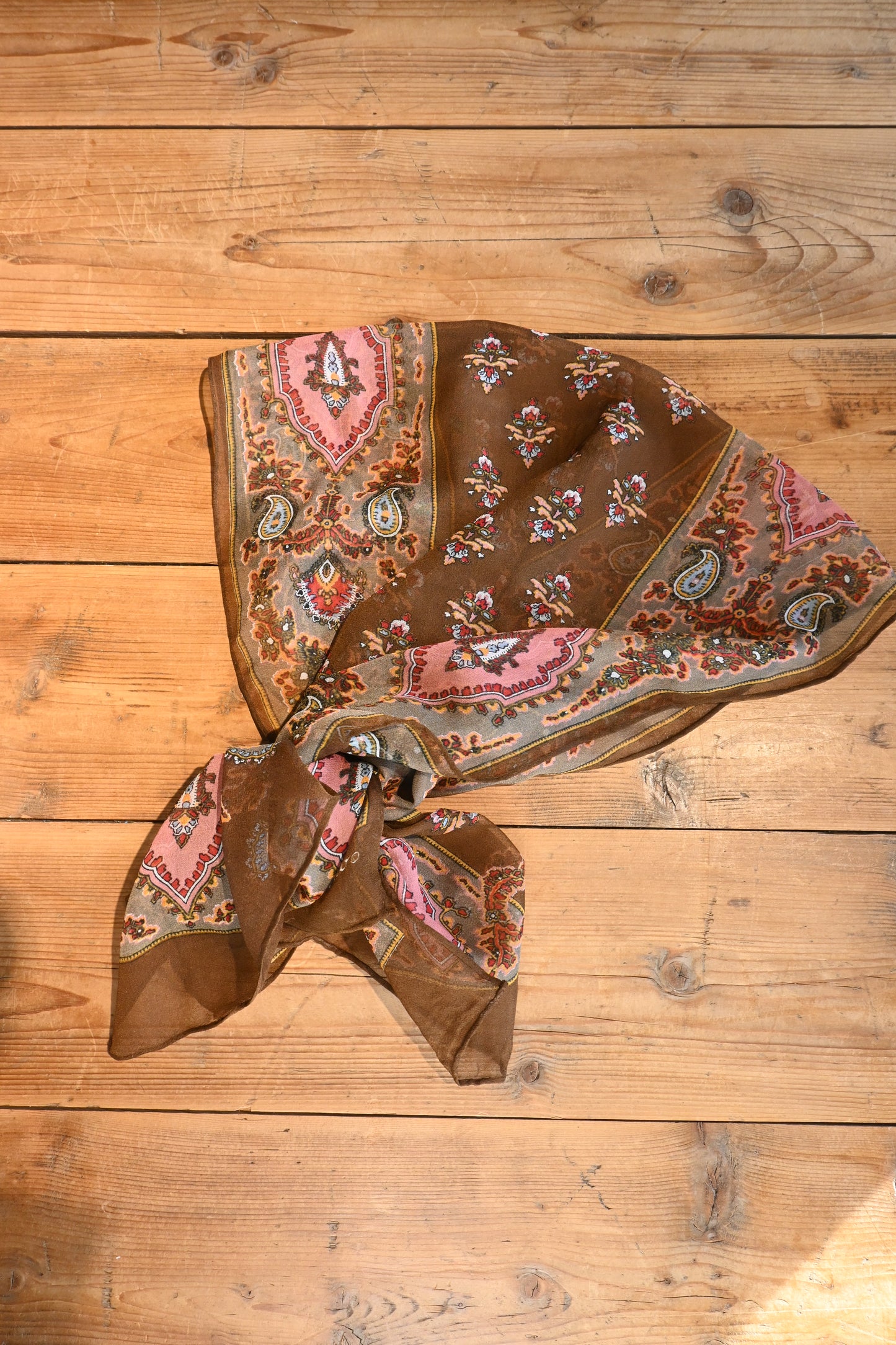 Vintage echo scarf/BROWN