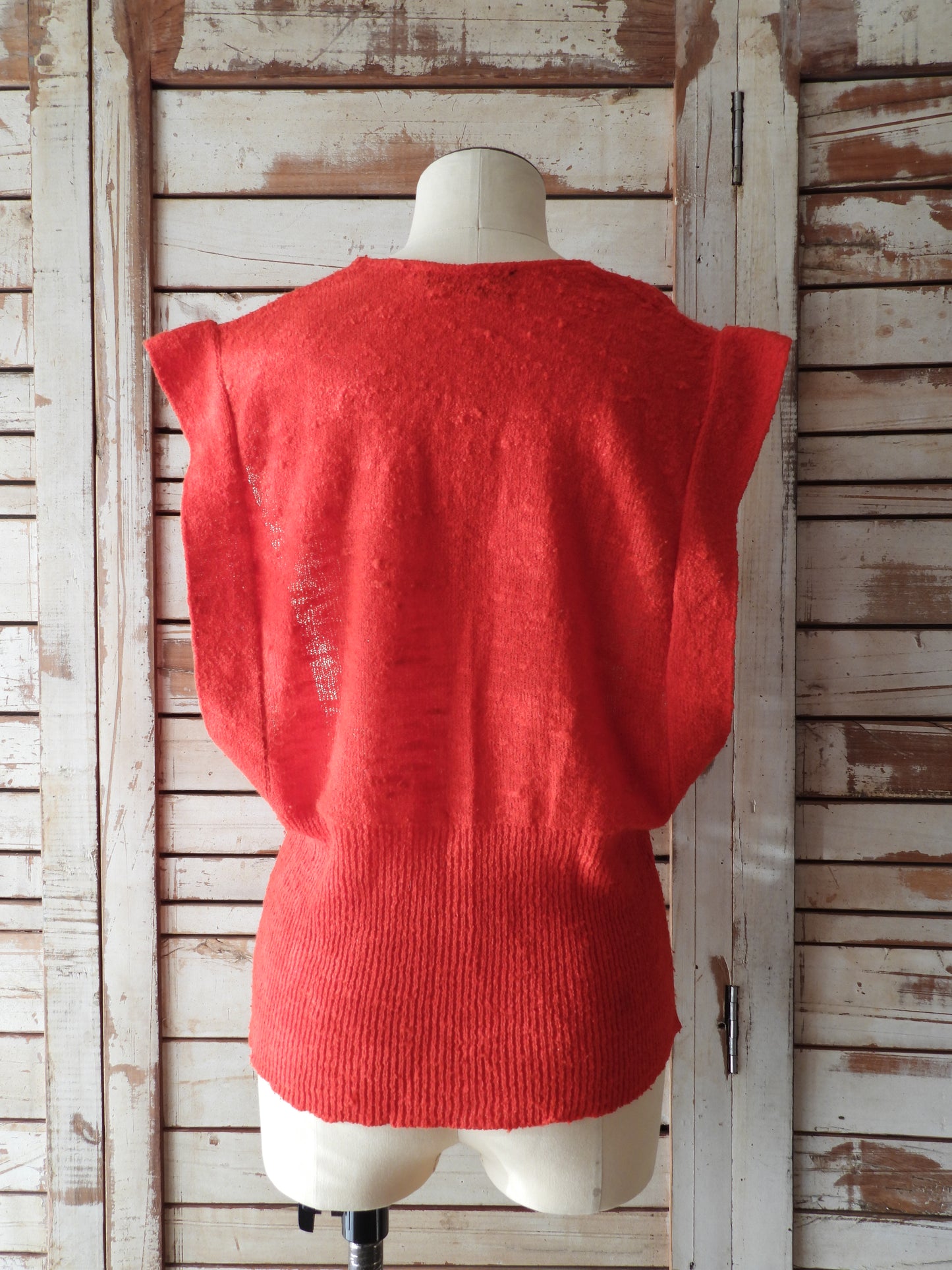 Knit vest/RED