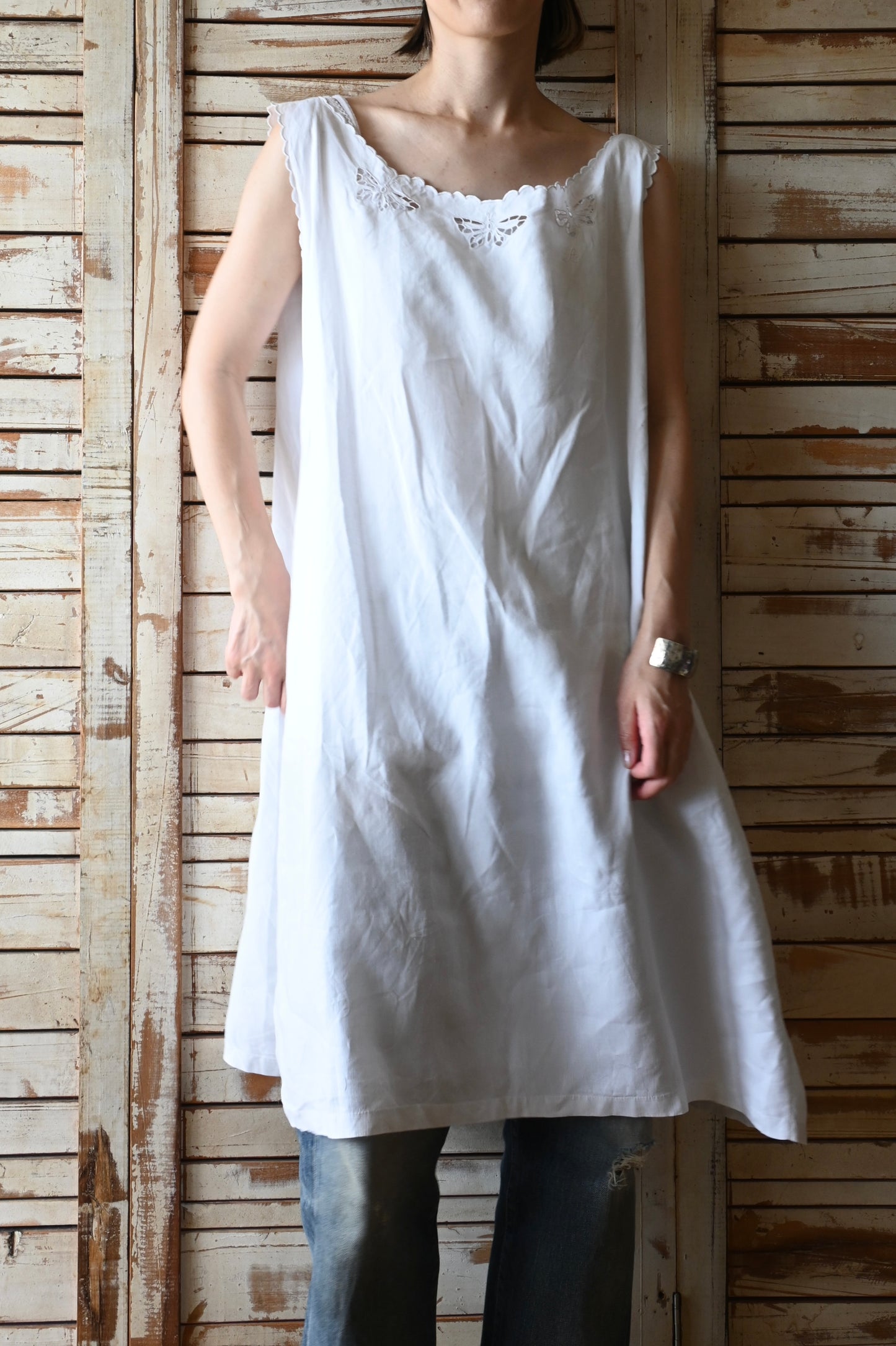 EURO Embroidery dress/IVORY