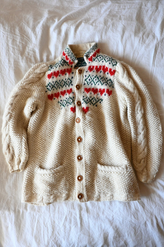 80's "SUSAN BRISTOL" Nordic Heart Sweater