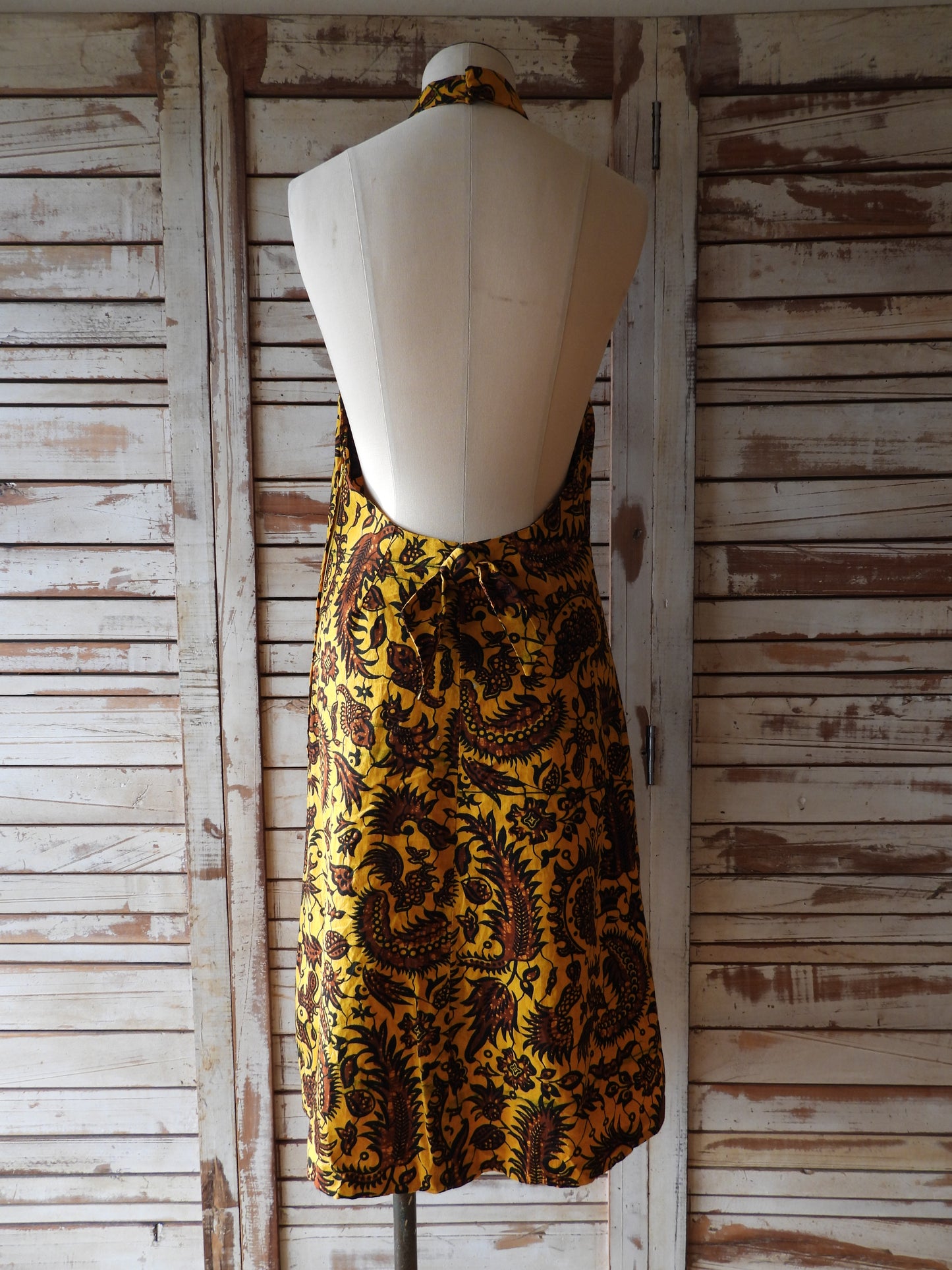 African printed cross dress/YELLOW