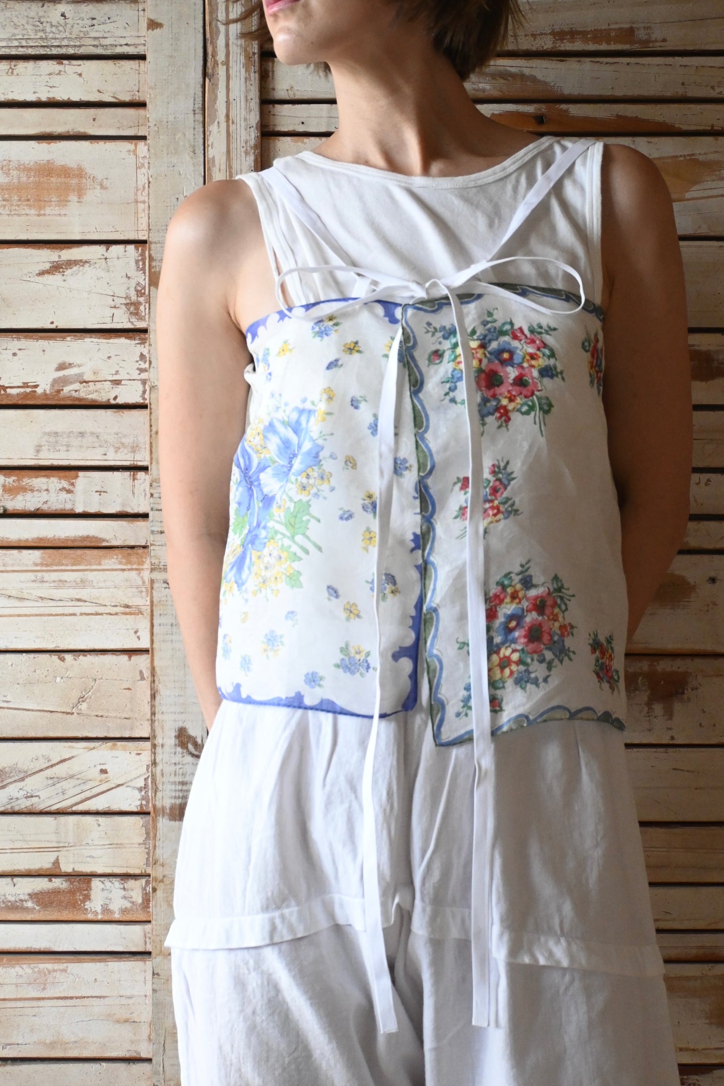 Flower handkerchief camisole/PONMOSIR