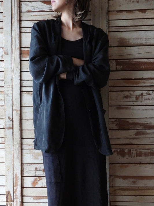 Silk jacket/BLACK