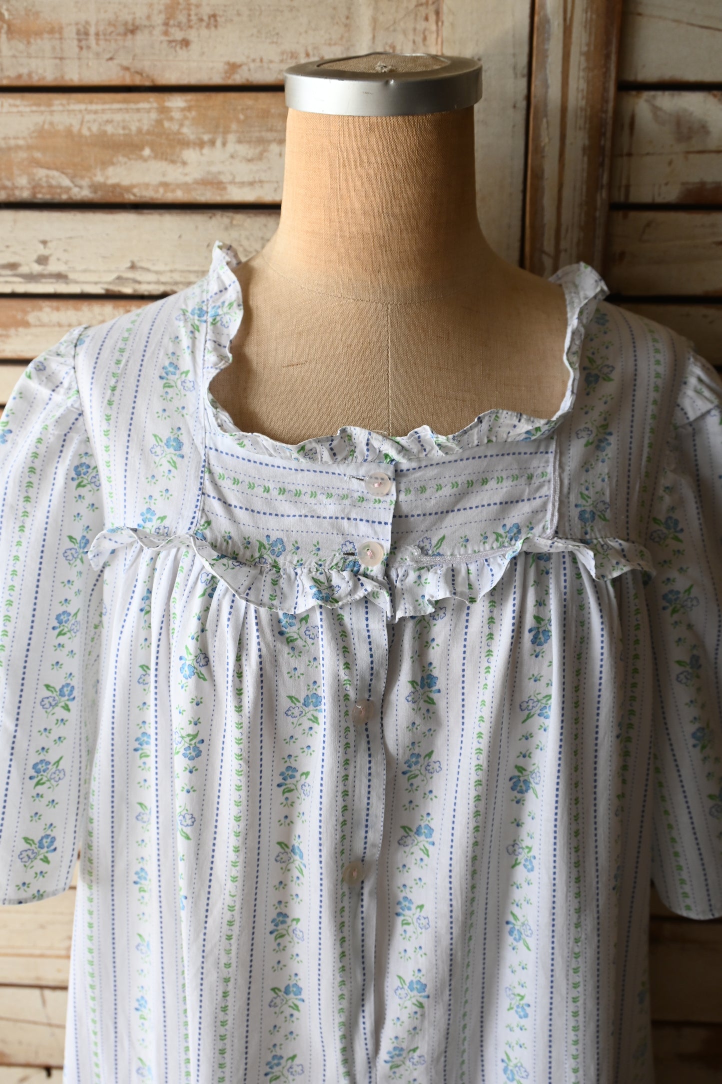 Flower cotton dress/WHITE