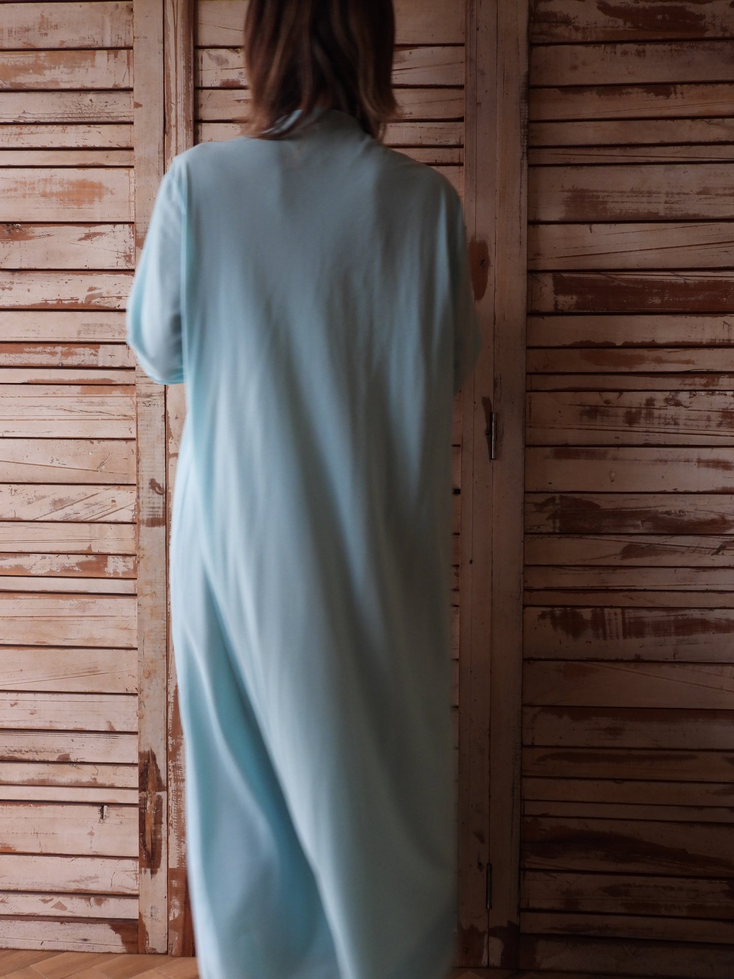 80's L/S Night dress/SKY BLUE