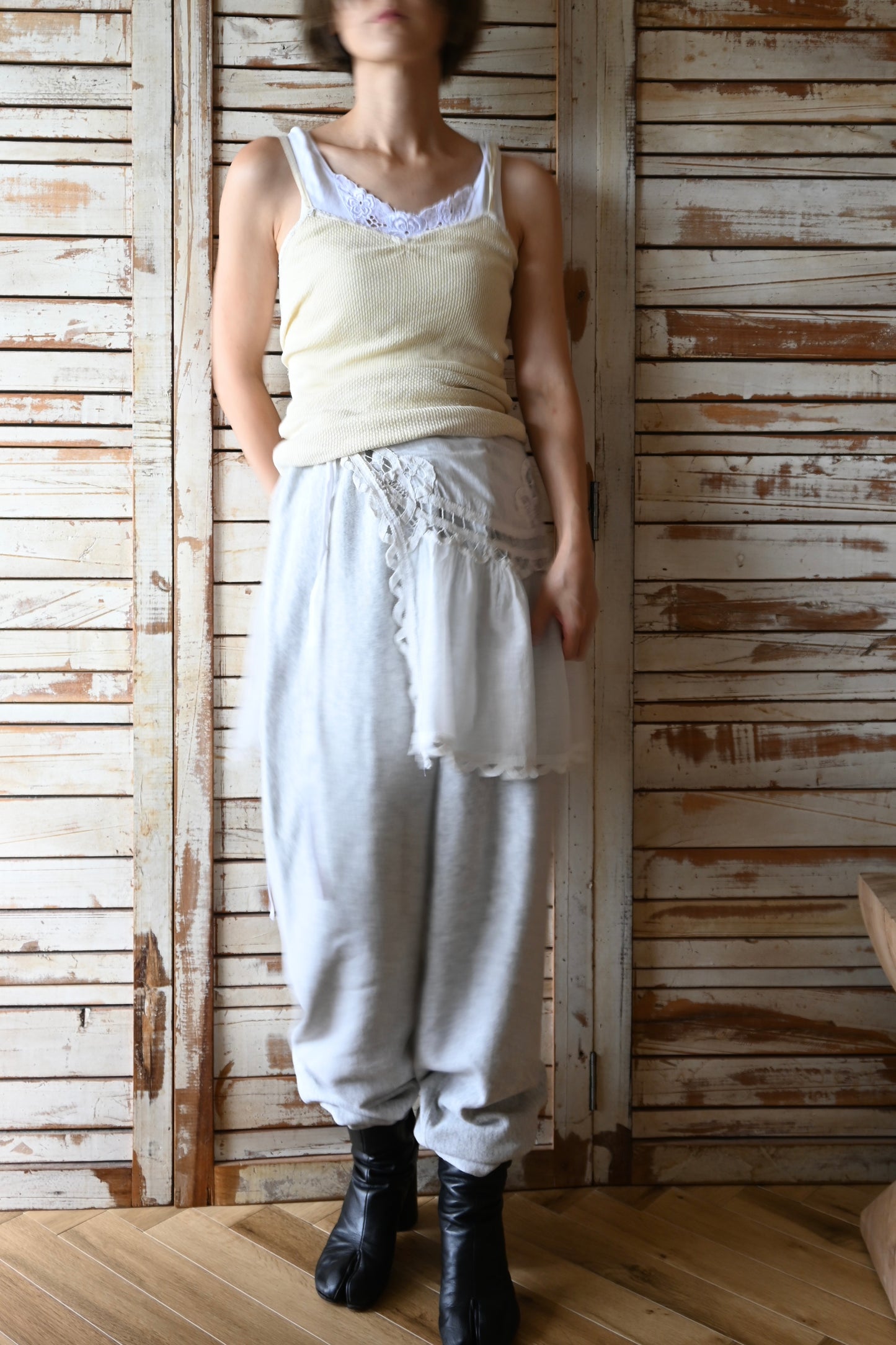 French antique lace wrap/PONMOSIR