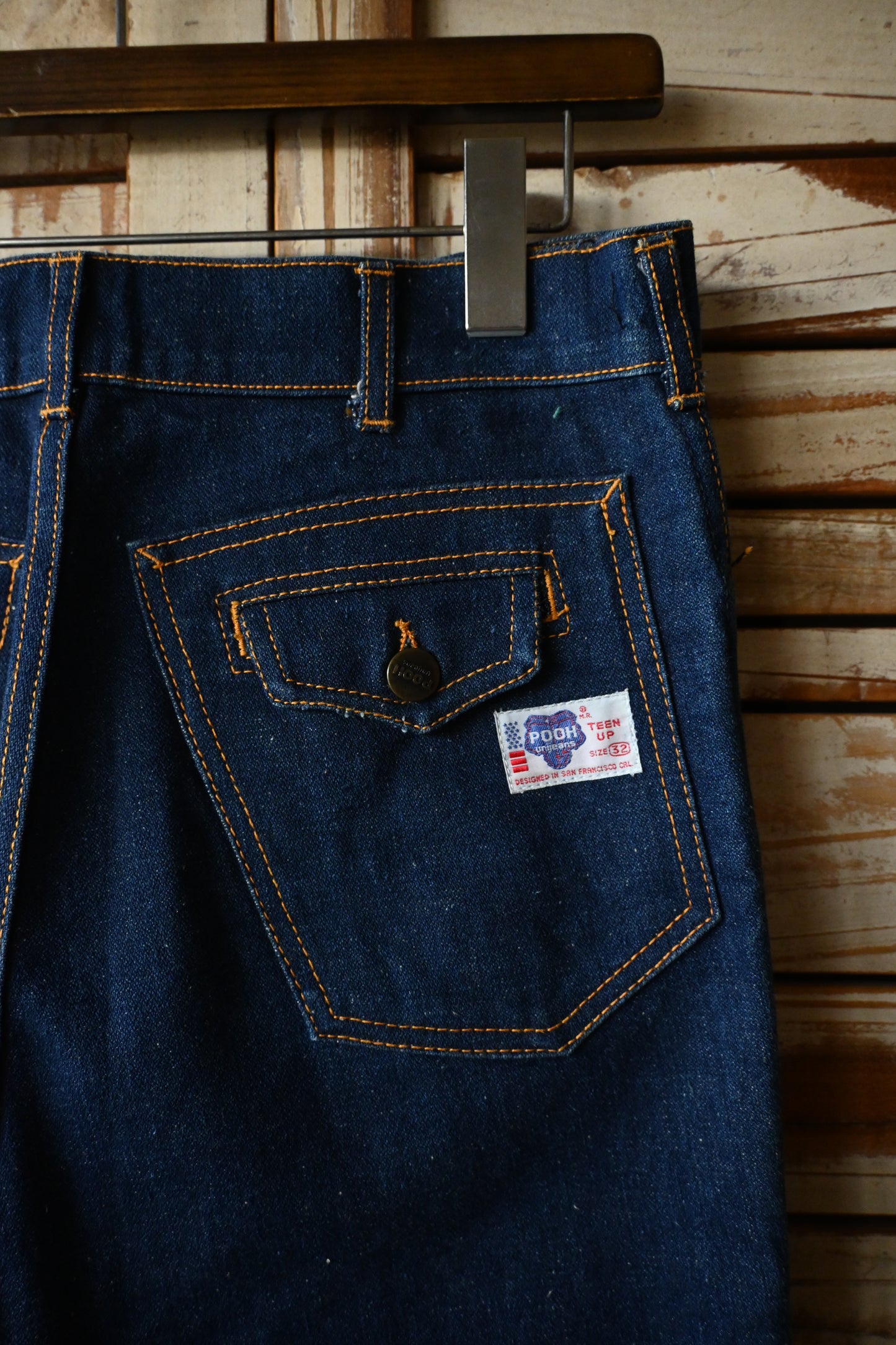 80's denim pants/INDIGO