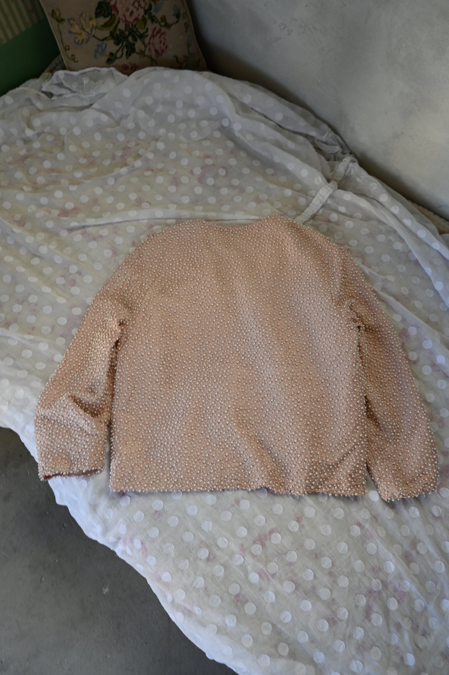 Pearl jacket/BABY PINK