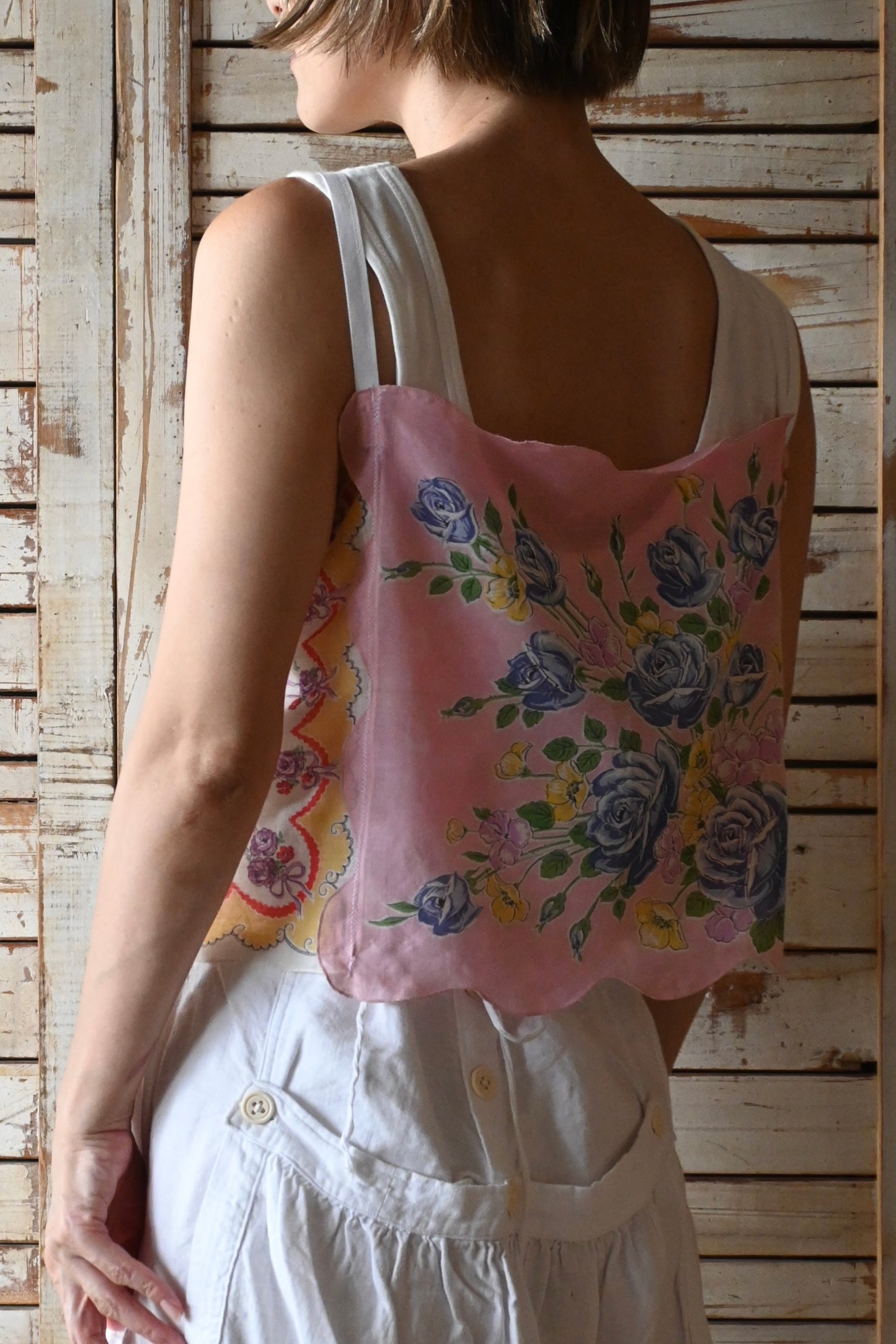 Flower handkerchief camisole/PONMOSIR