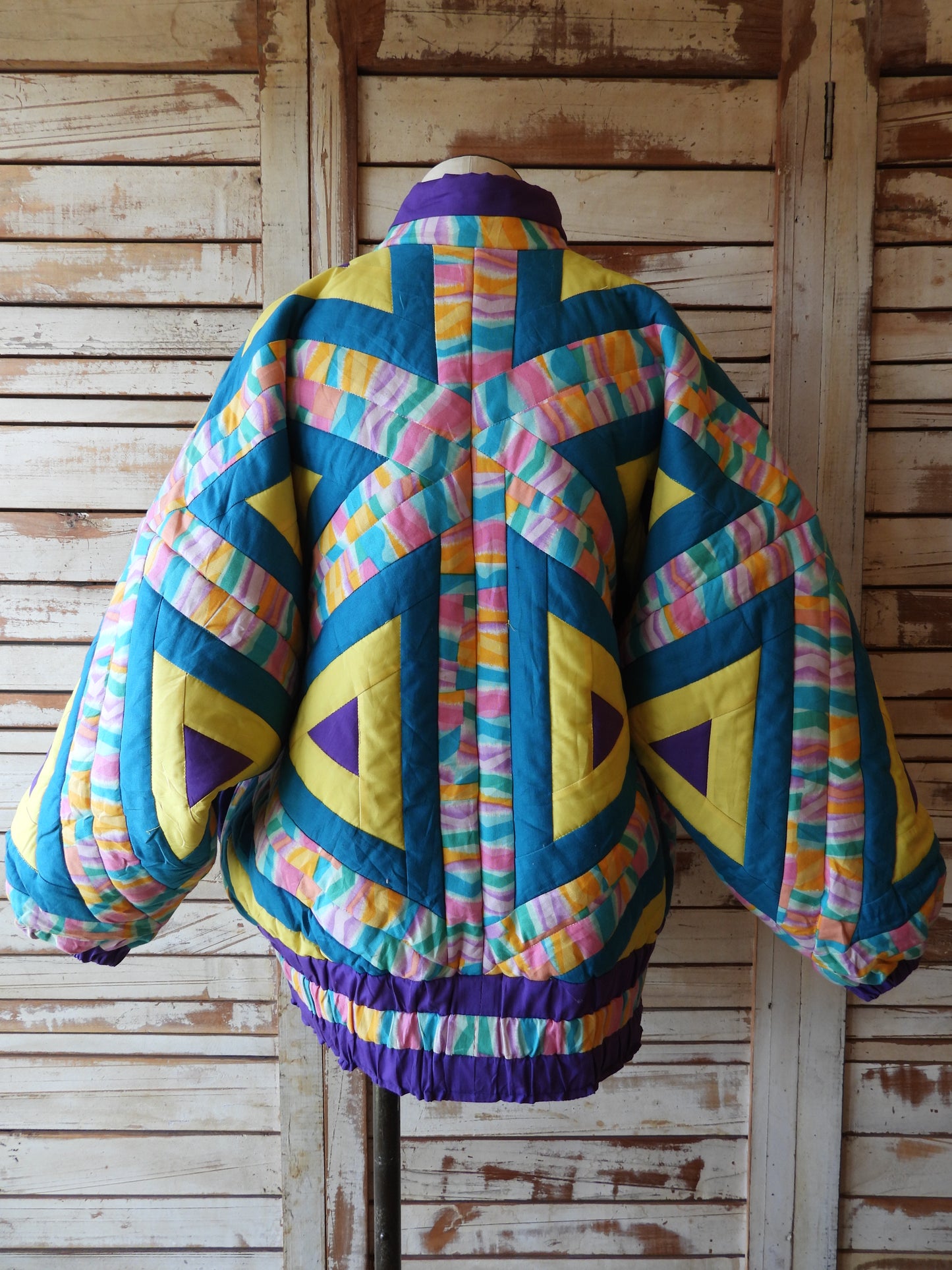 Vintage patchwork quilt jacket/MULTI