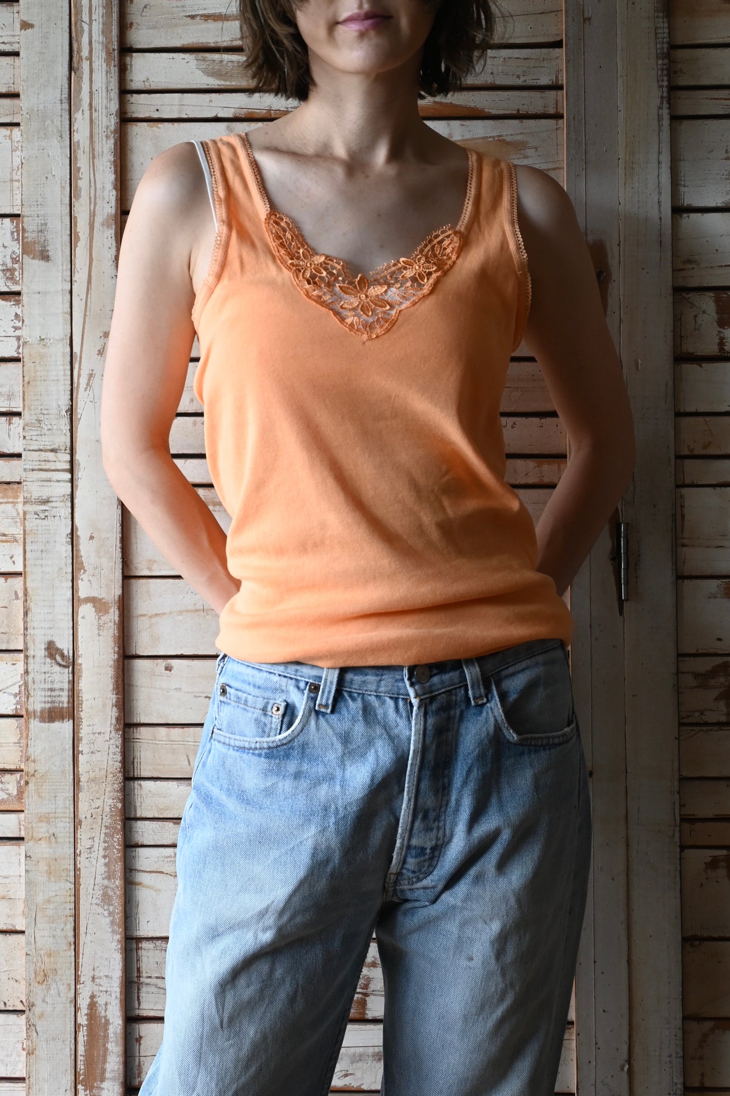 EURO Cotton underwear top/ORANGE