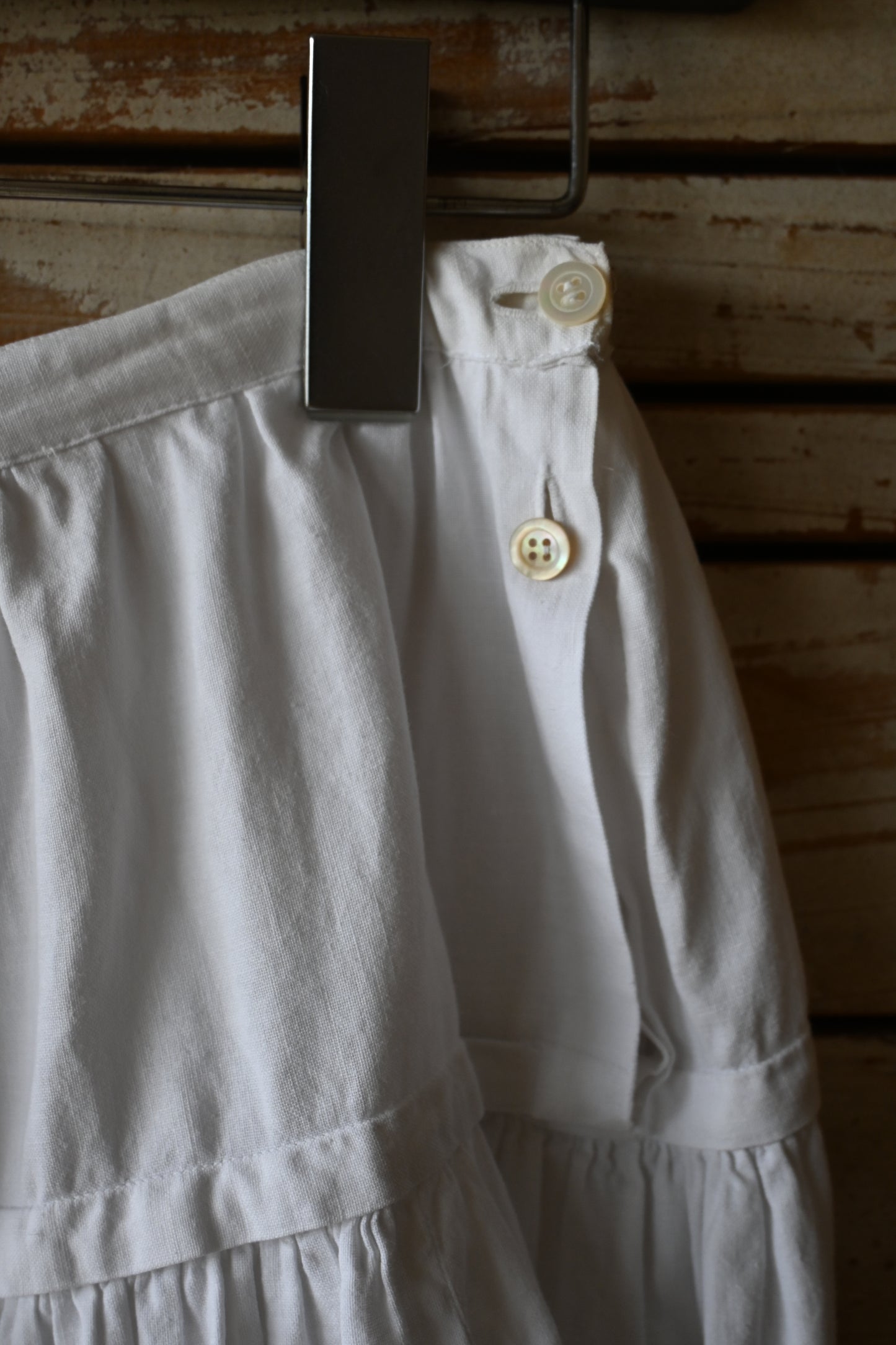 Cotton lace skirt/WHITE