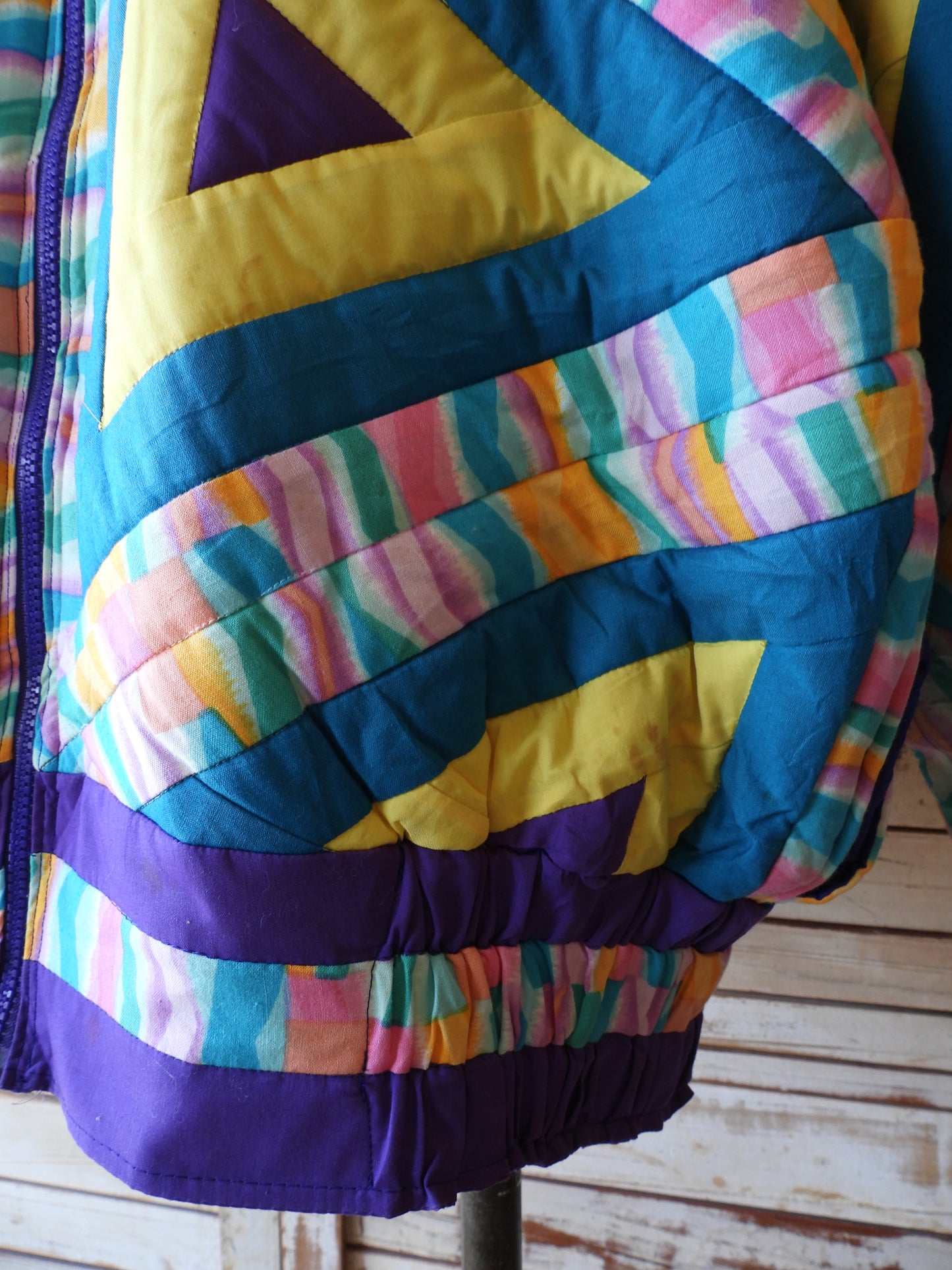 Vintage patchwork quilt jacket/MULTI