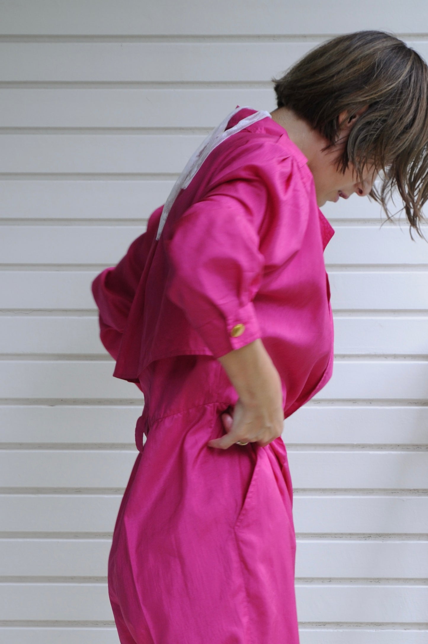 80's L/S Jumpsuit/PINK