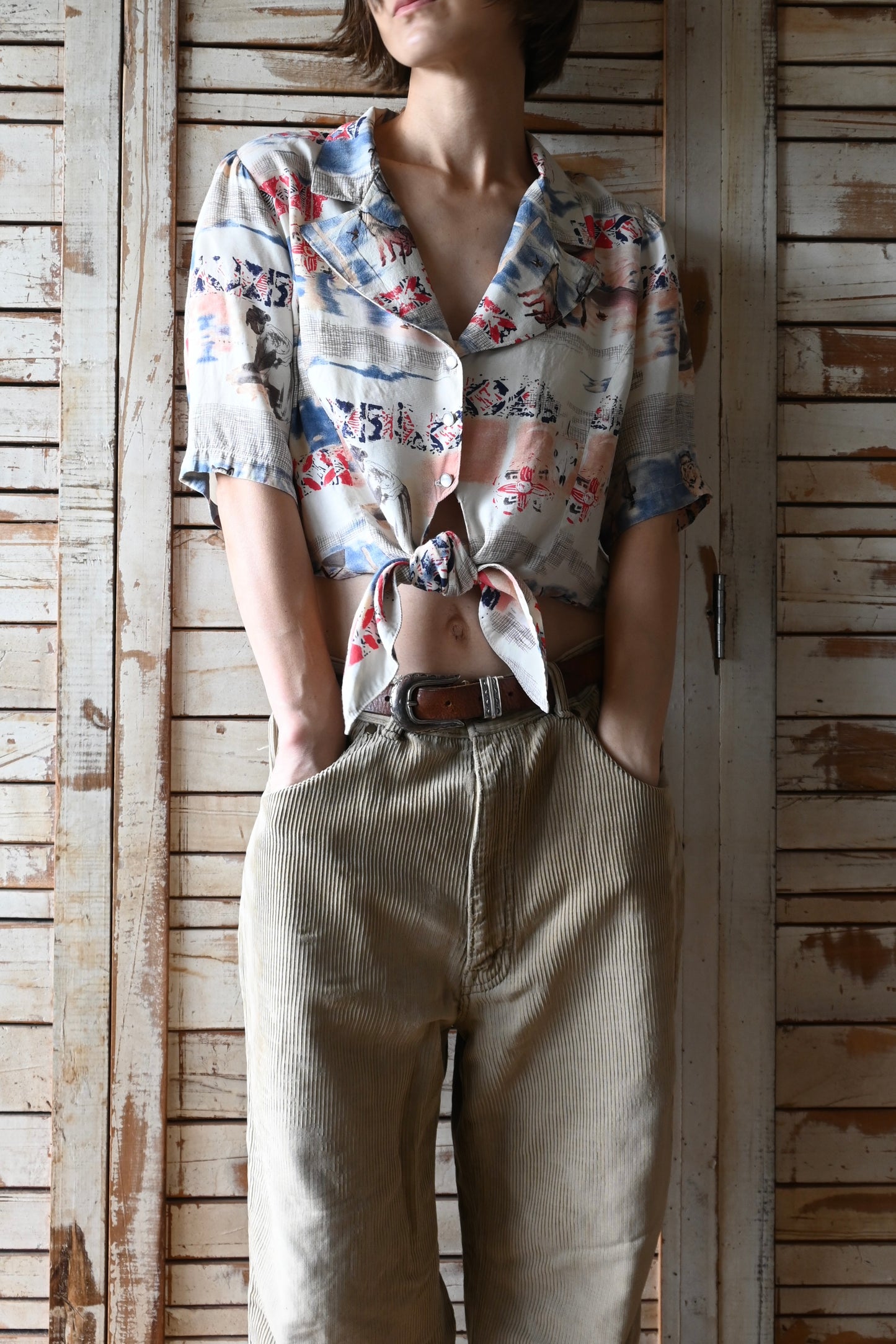 80's-90's Native pattern shirt