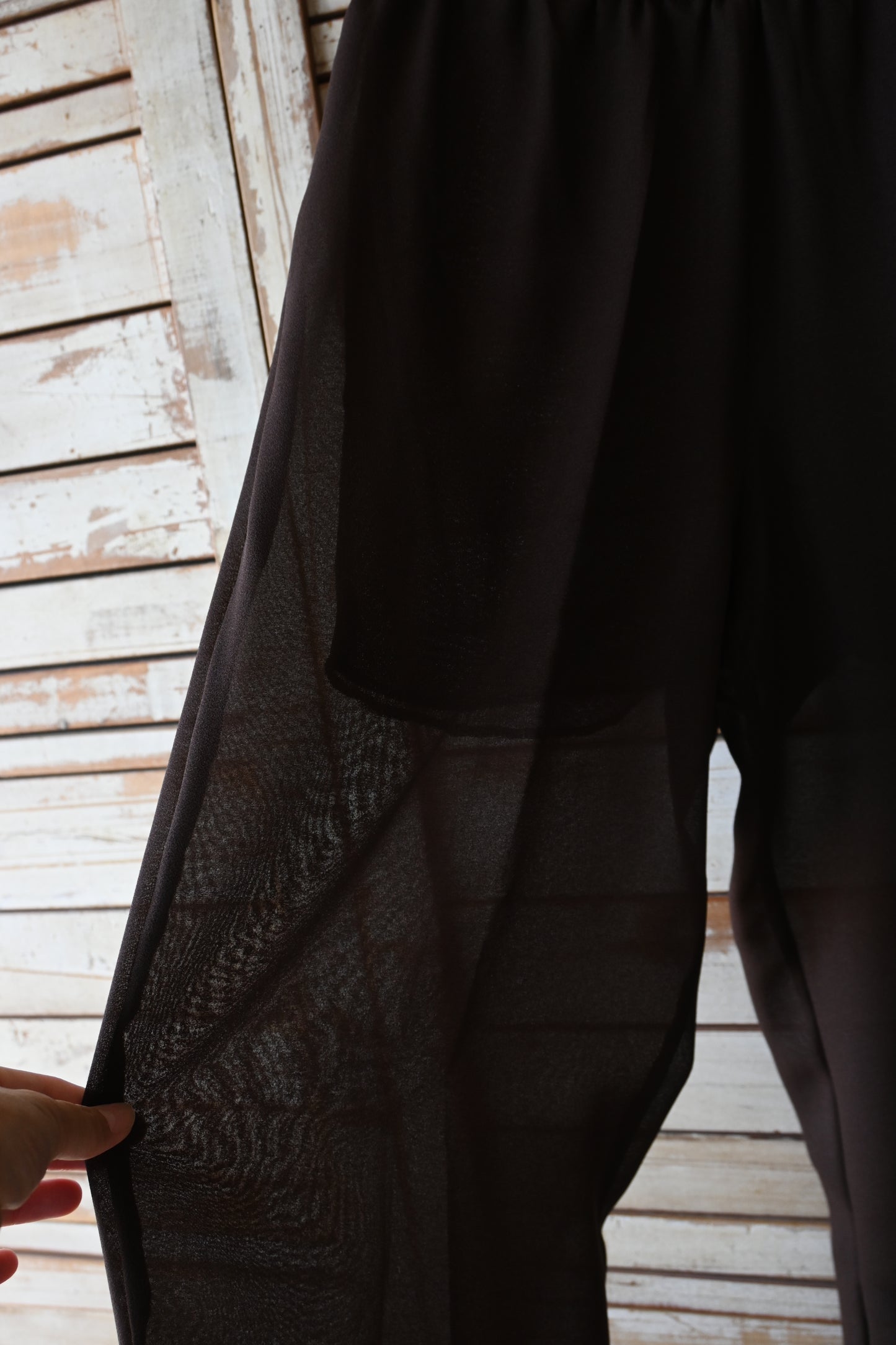 Sheer pants/BROWN