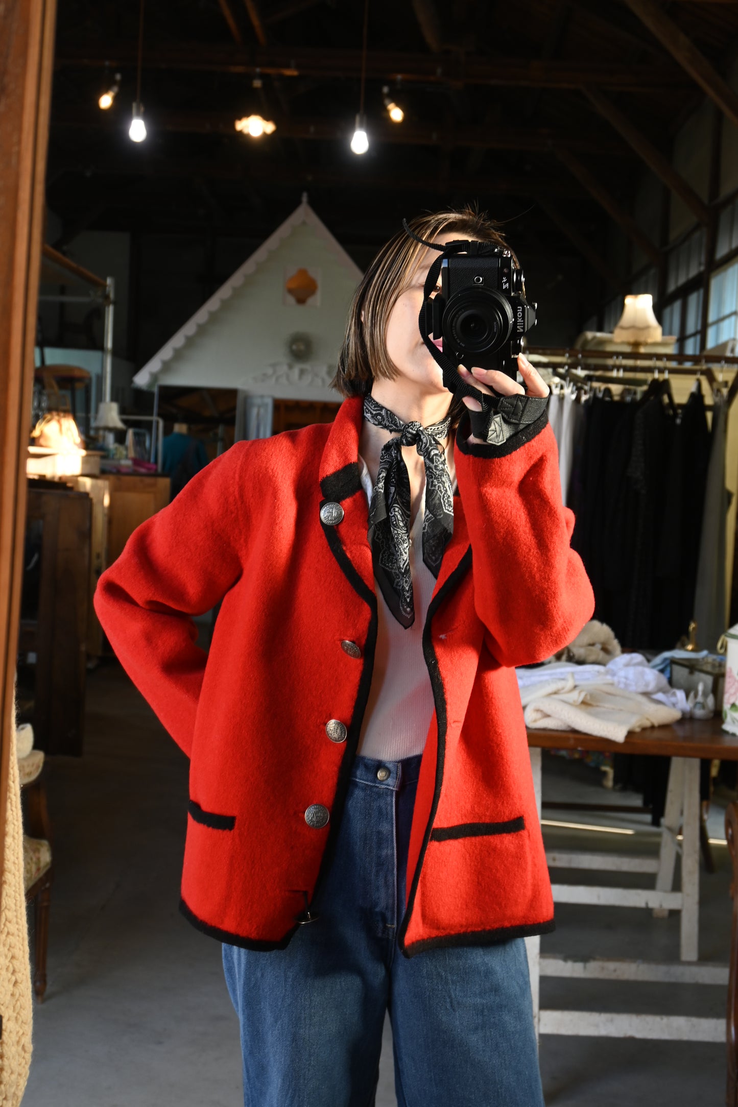 60's-70's "Orig Dachstein"Wool jacket/RED
