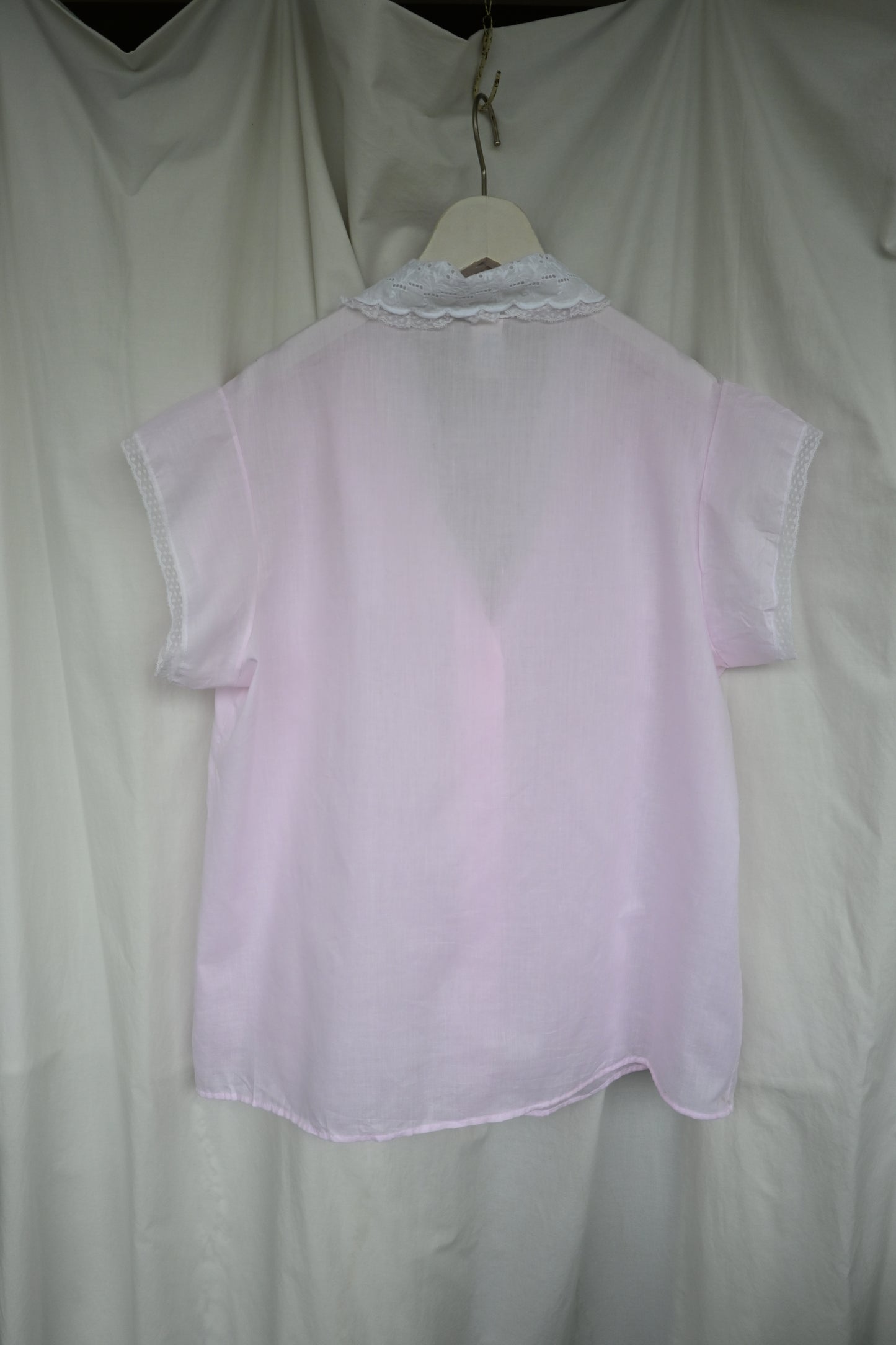 Lace collar blouse/PINK