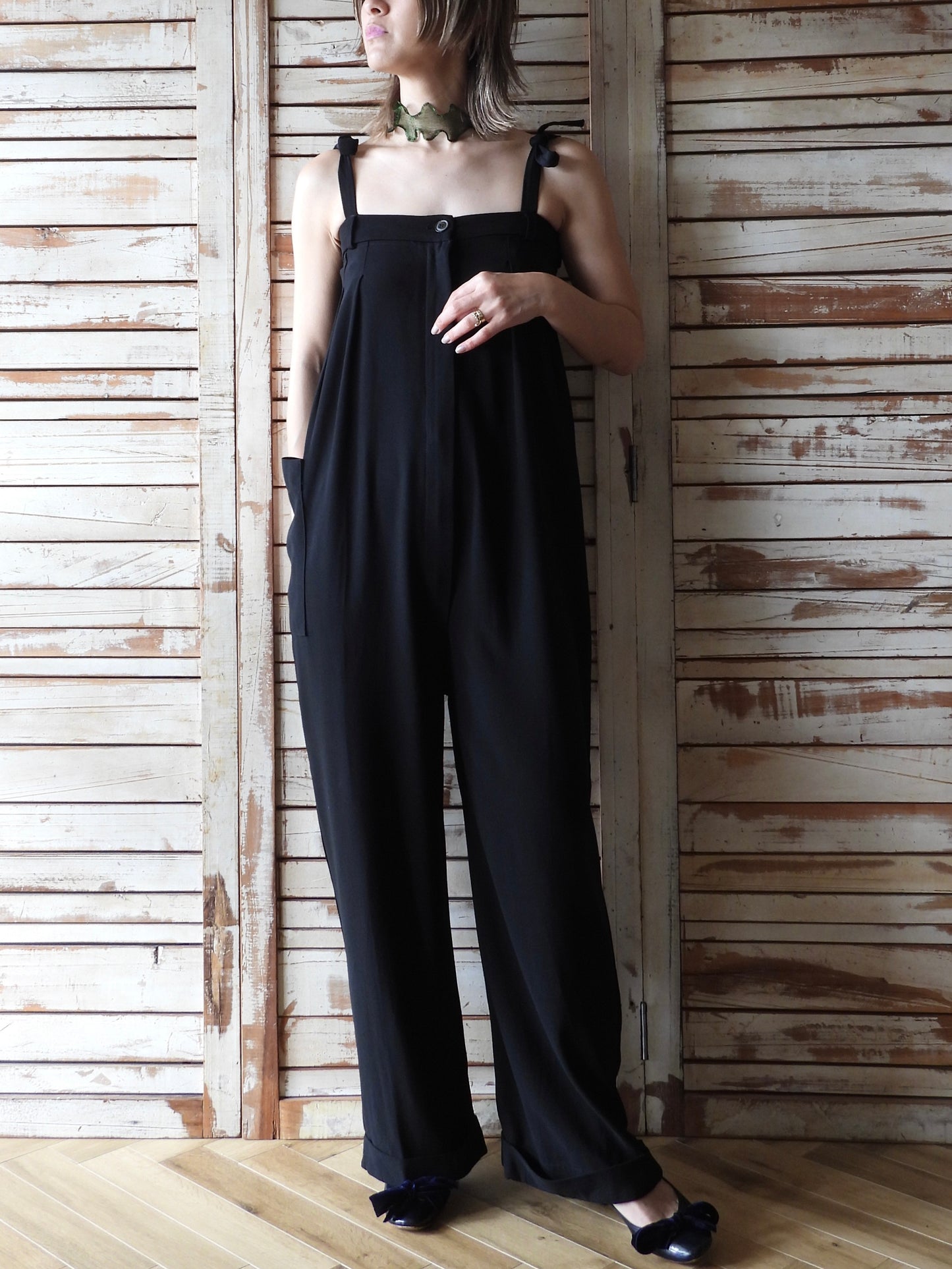 N/S Black jumpsuit/BLACK