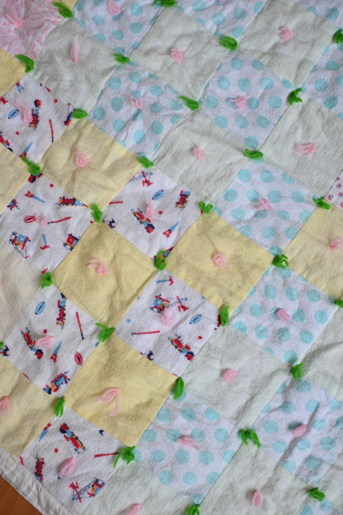 Vintage patchwork quilt fabric