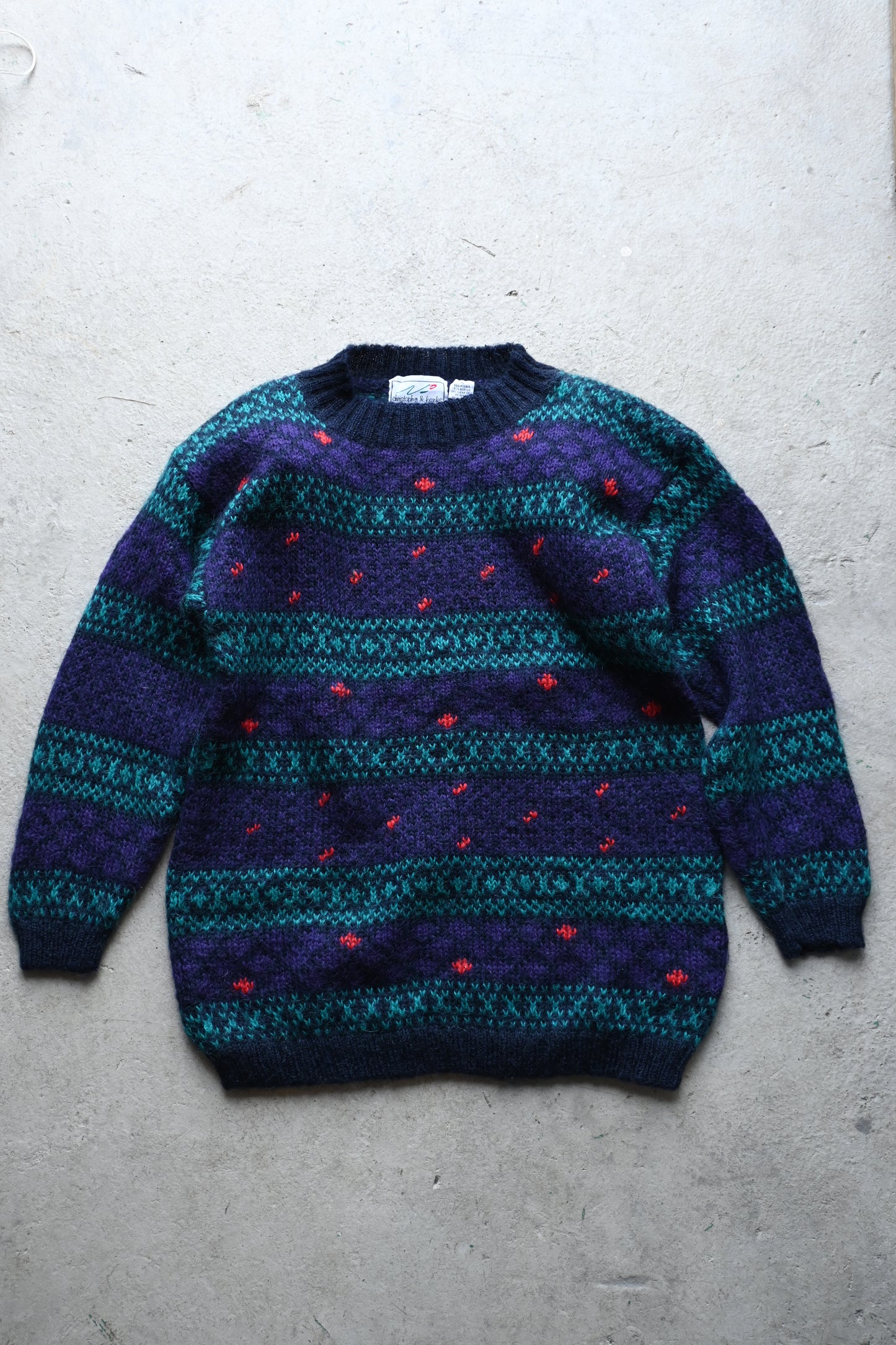 Mohair fair isle knit
