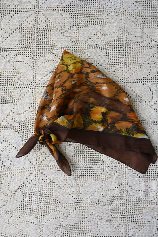 Vintage scarf/BROWN