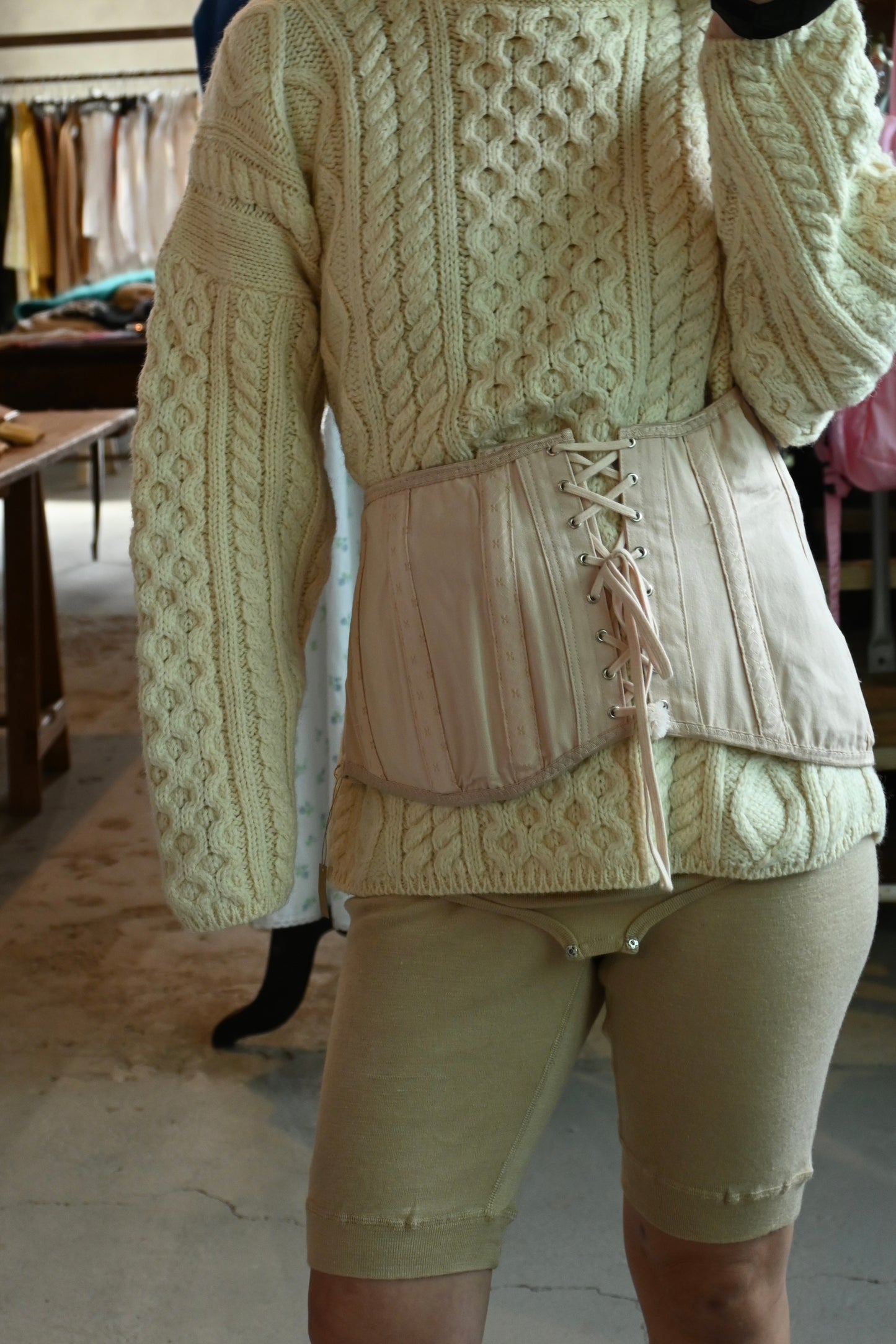 EURO Knit underwear shorts/CAMEL