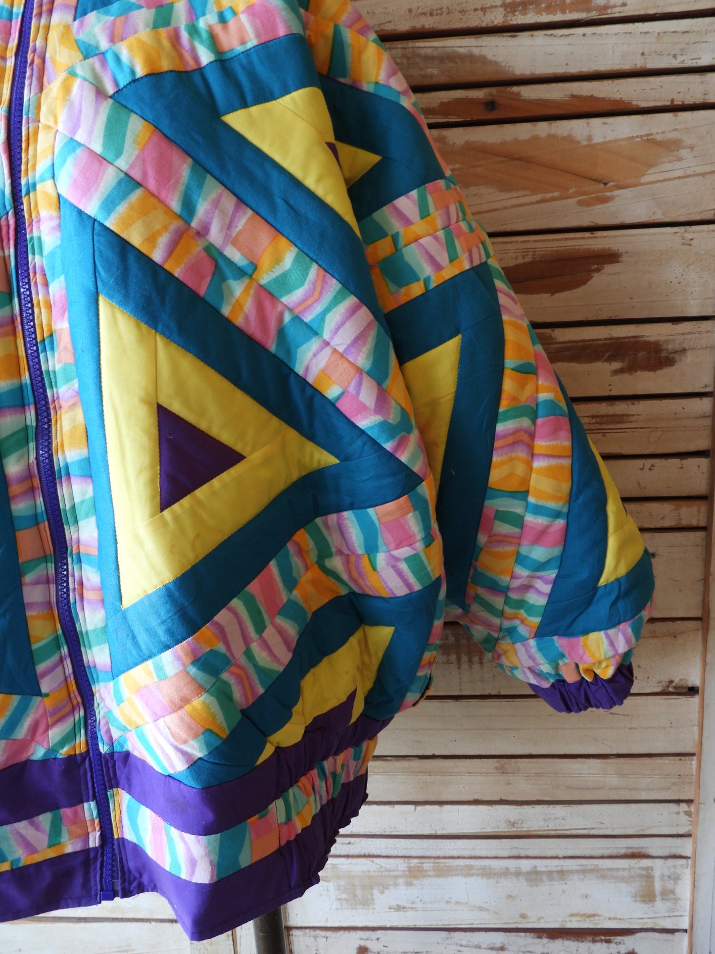 Vintage patchwork quilt jacket/MULTI