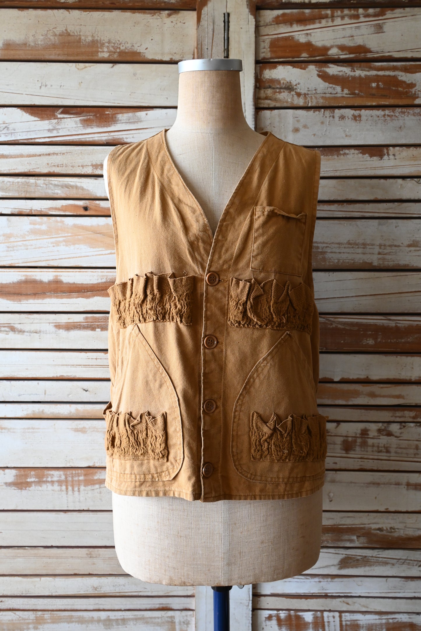 70's Hunting vest/MUSTARD