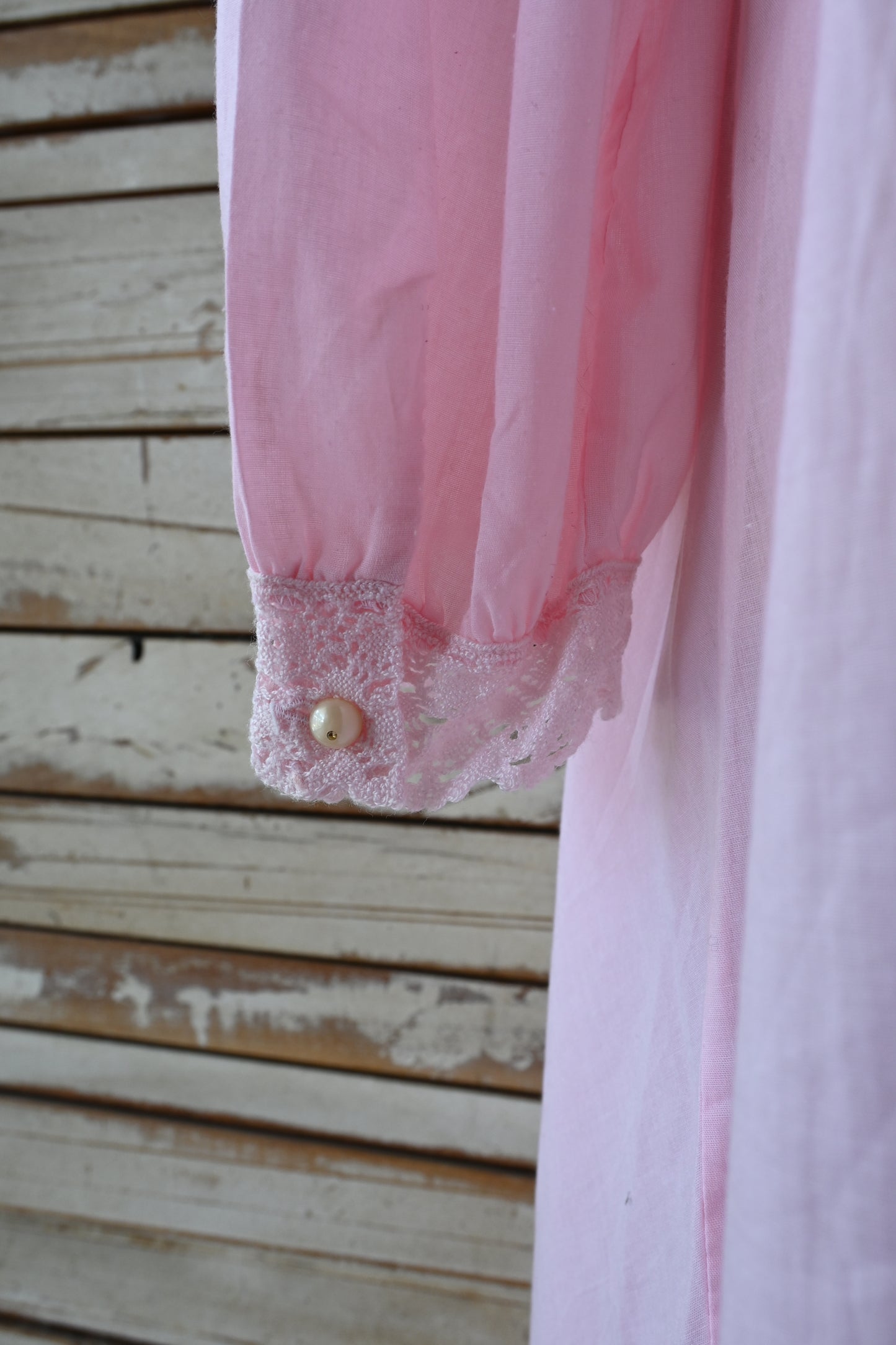 Vintage cotton lace dress/PINK