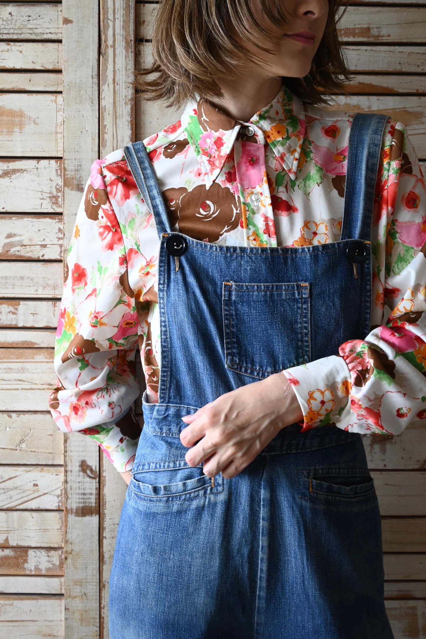 70's Flower pattern Shirt
