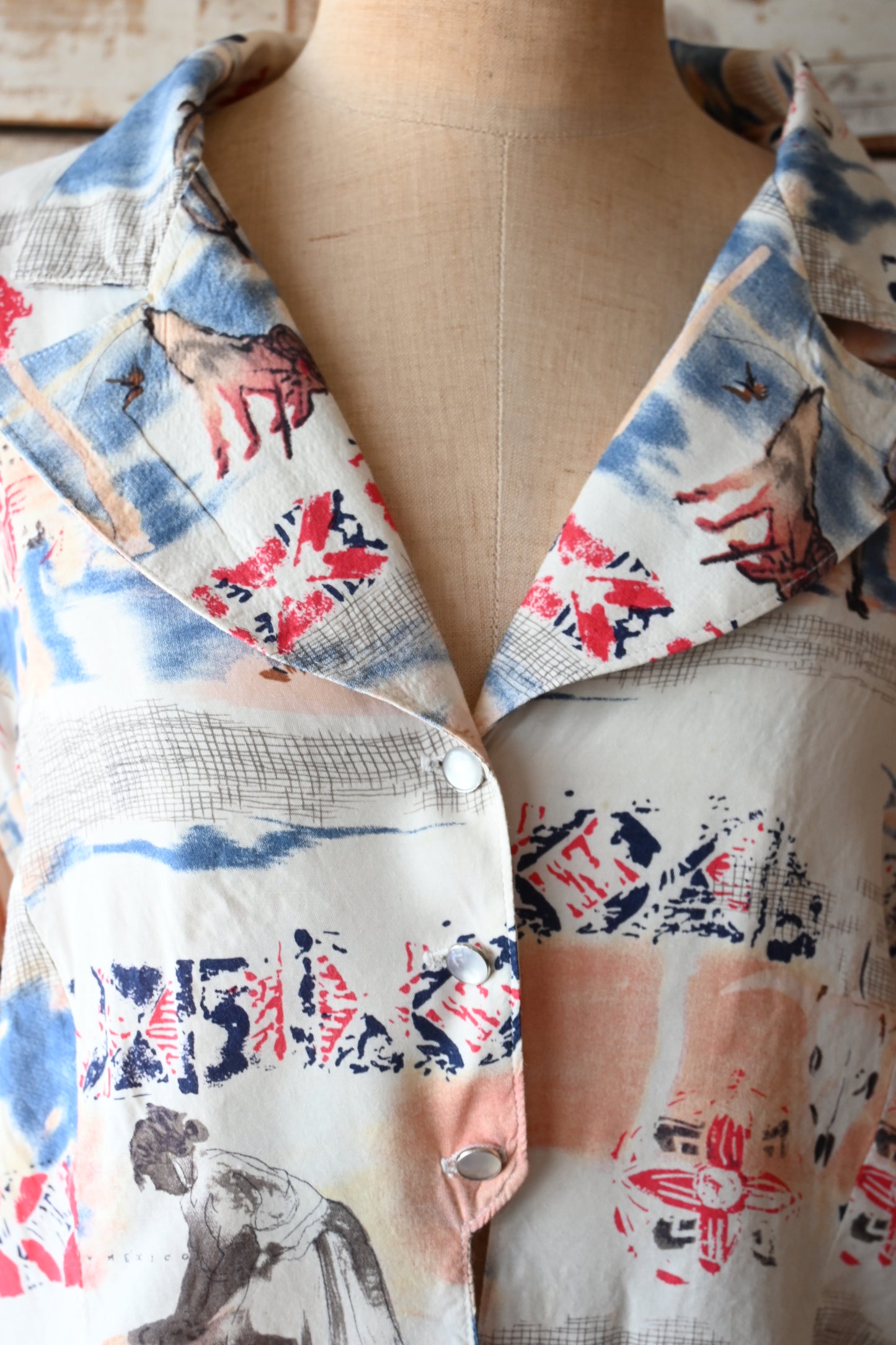 80's-90's Native pattern shirt