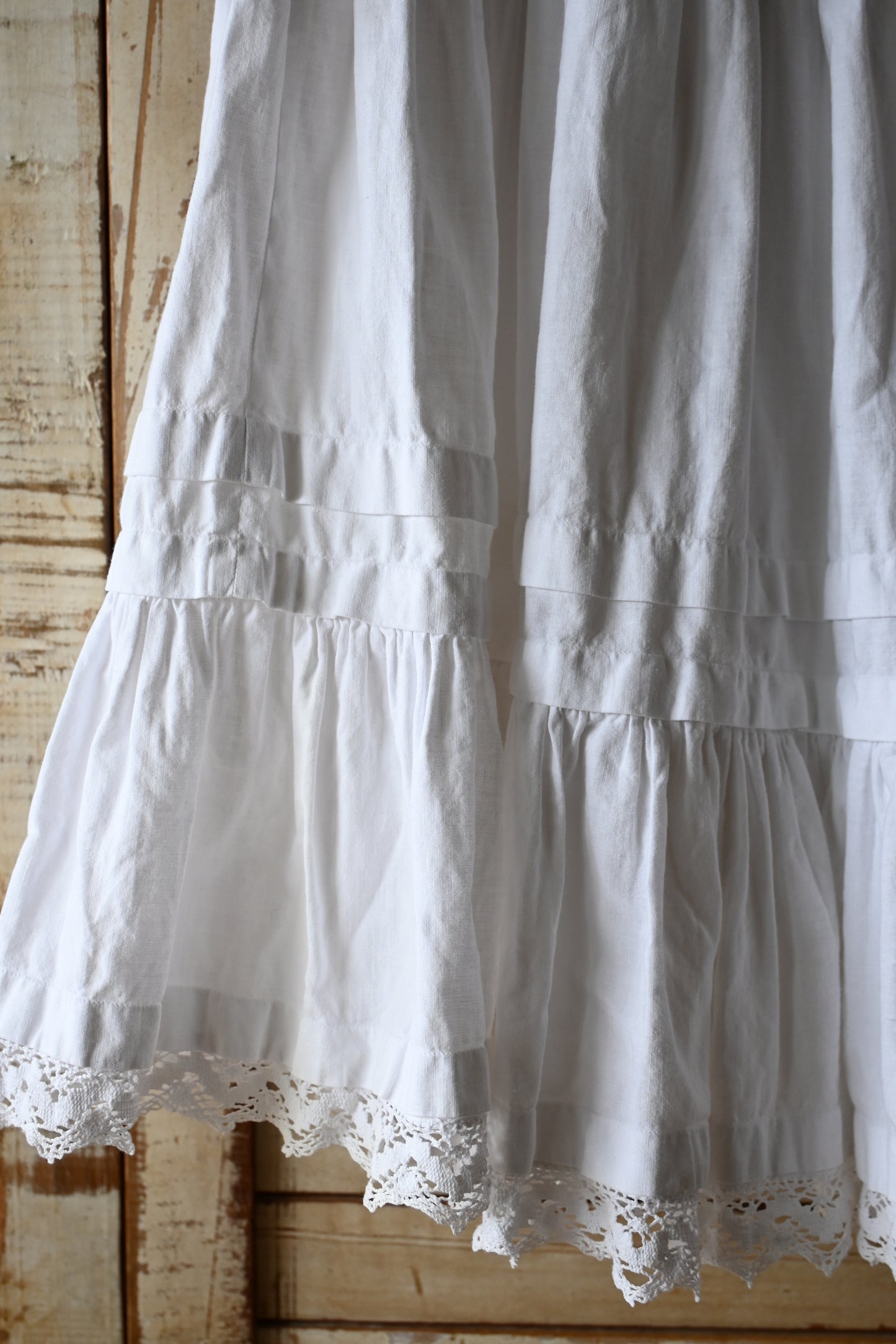 Cotton lace skirt/WHITE