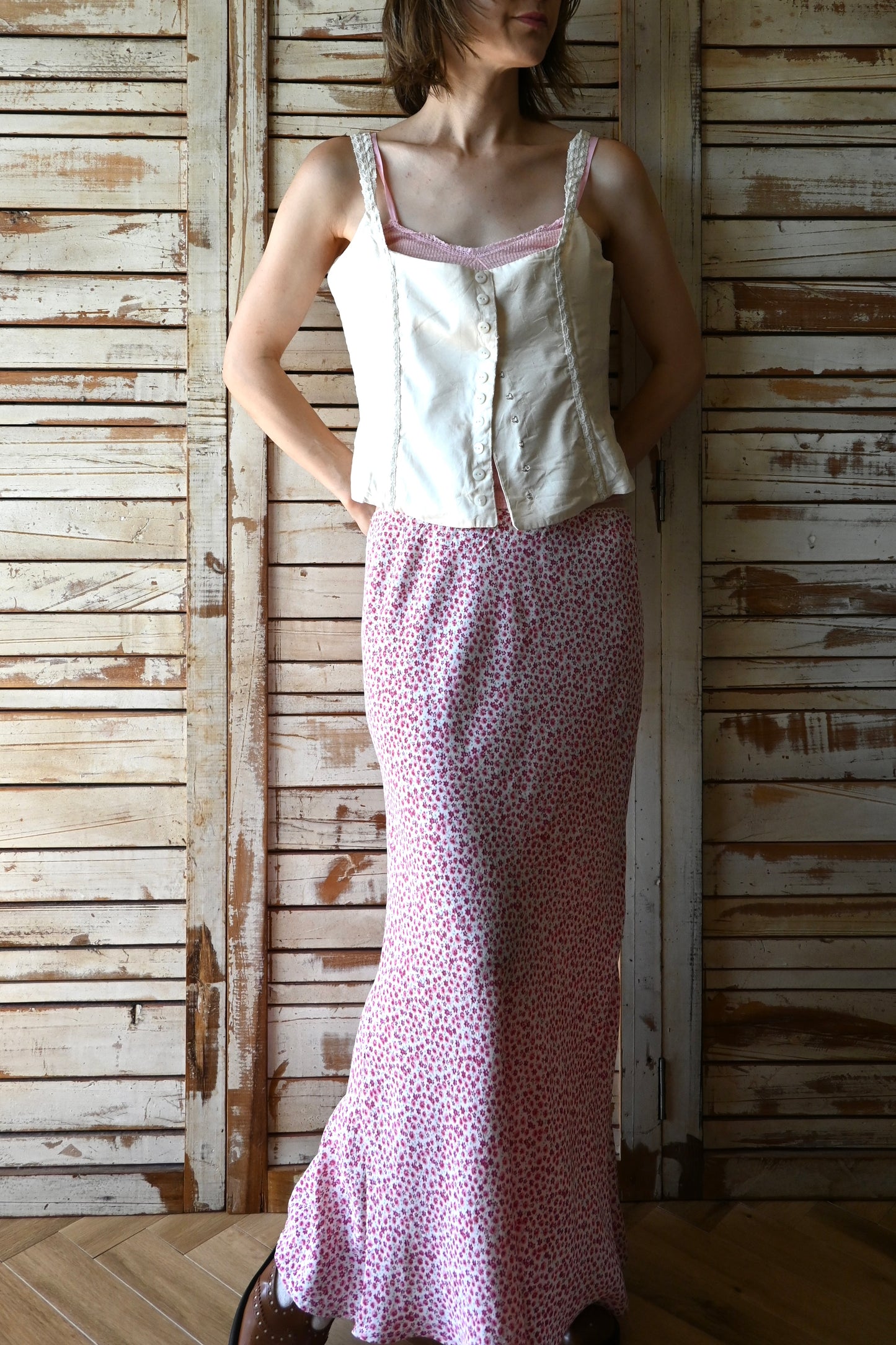 Flower pattern skirt