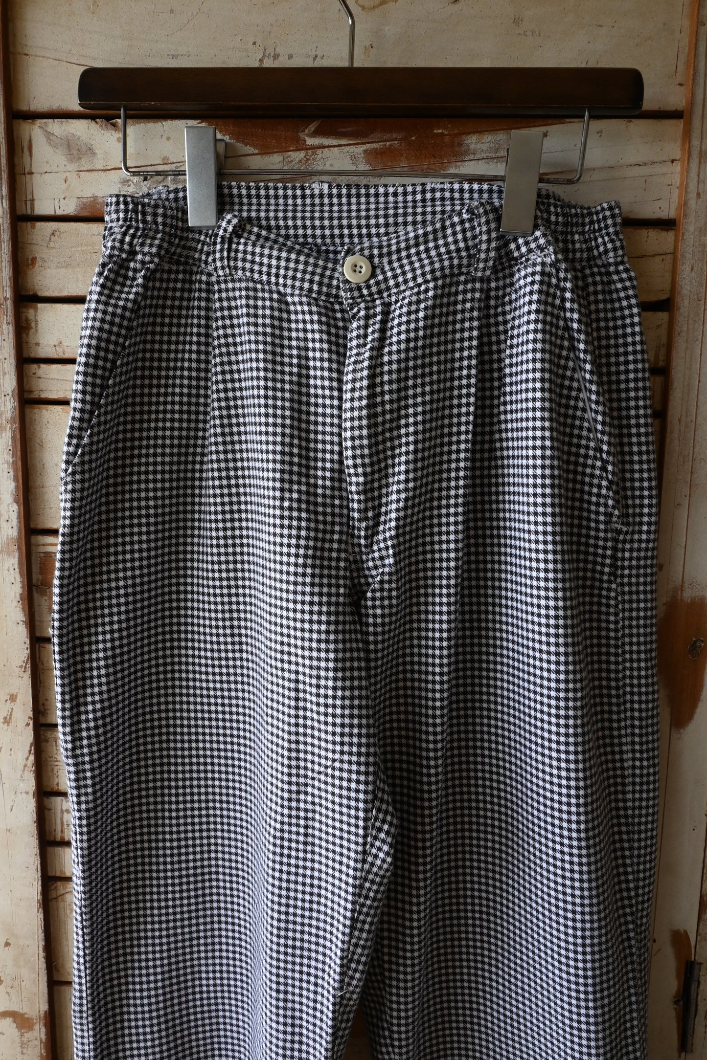 Cotton check pants/BLACK×WHITE