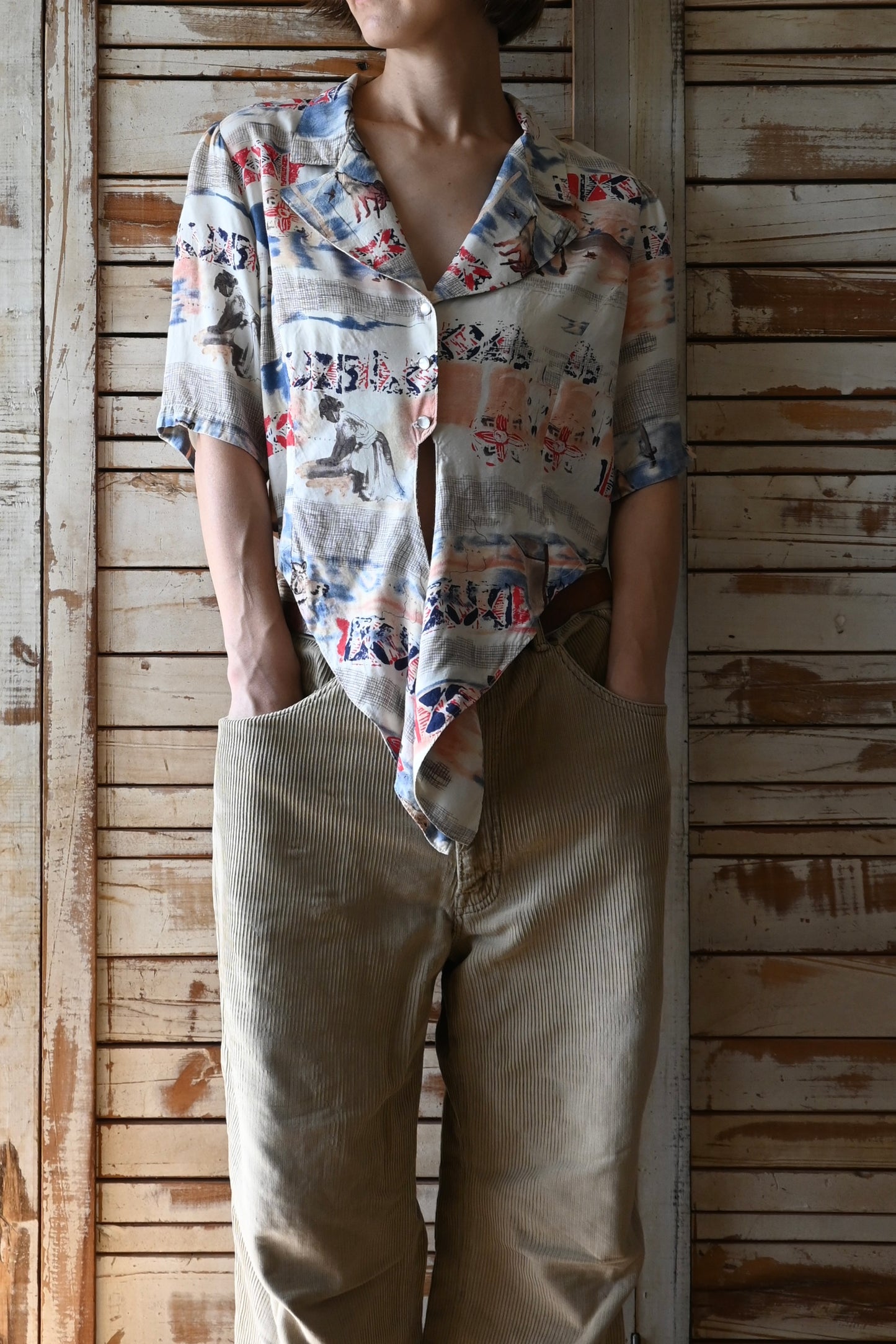 80's-90's Native pattern shirt