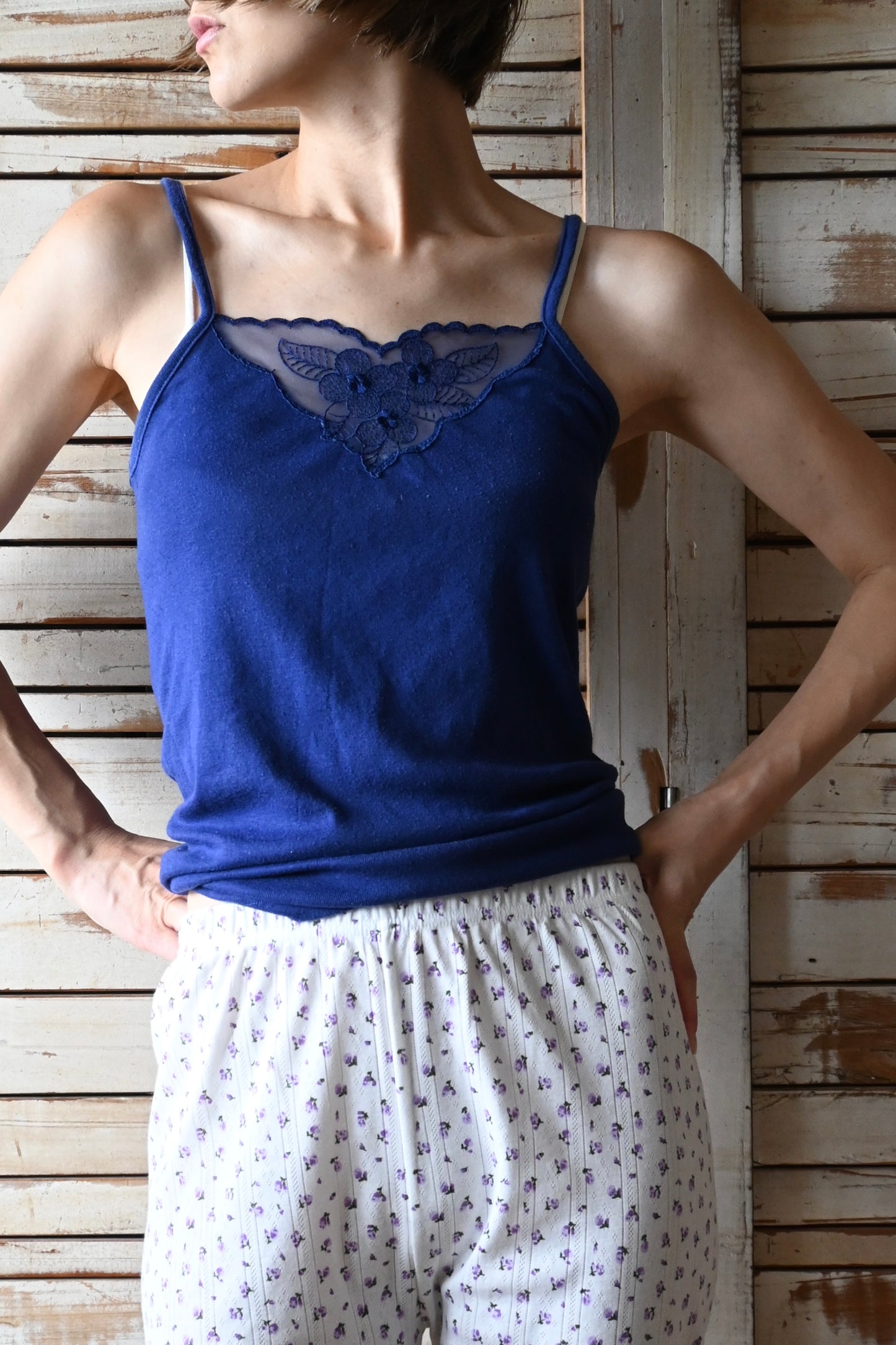 EURO Cotton underwear top/NAVY