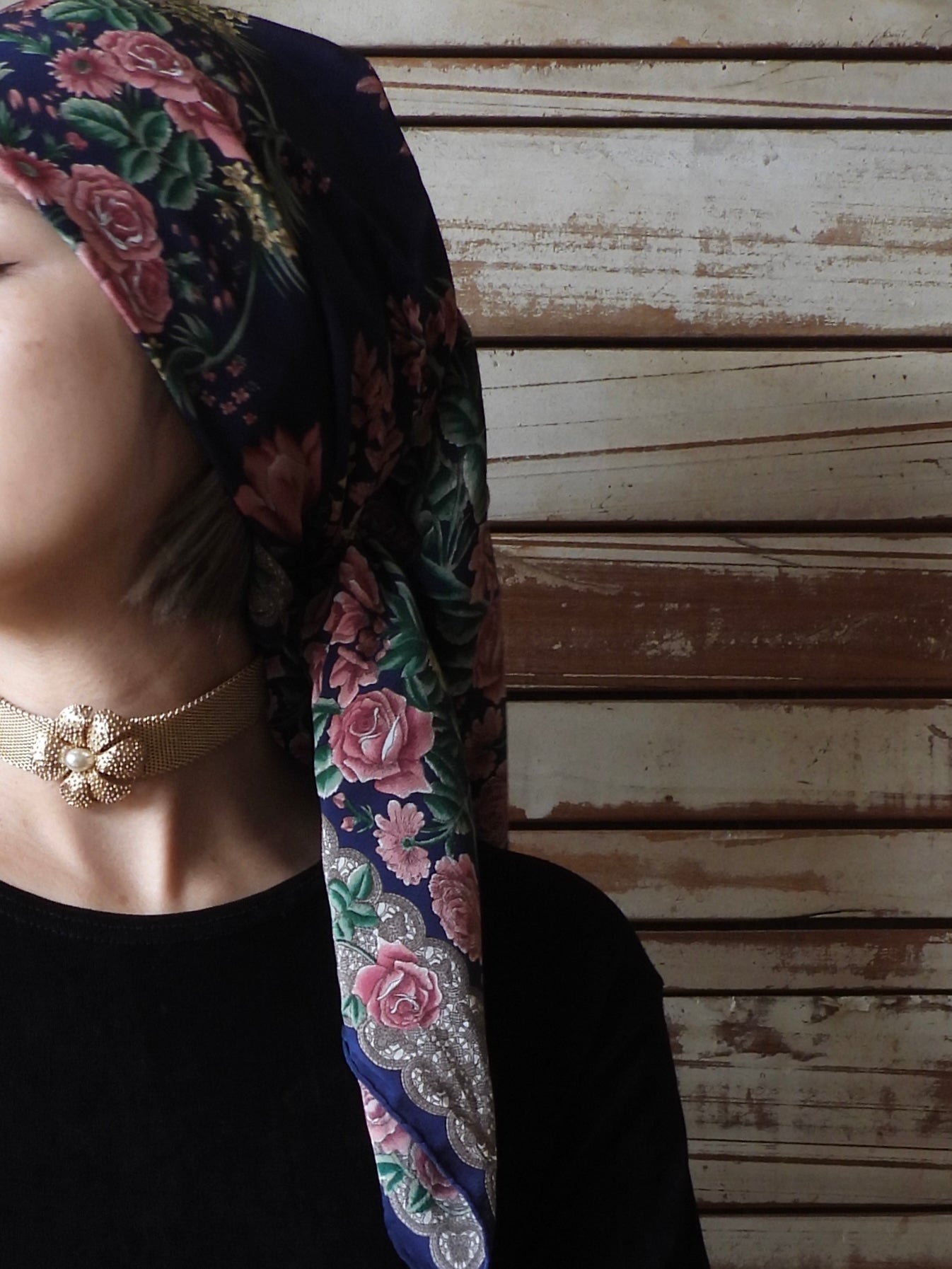 Vintage silk scarf/Christian Dior