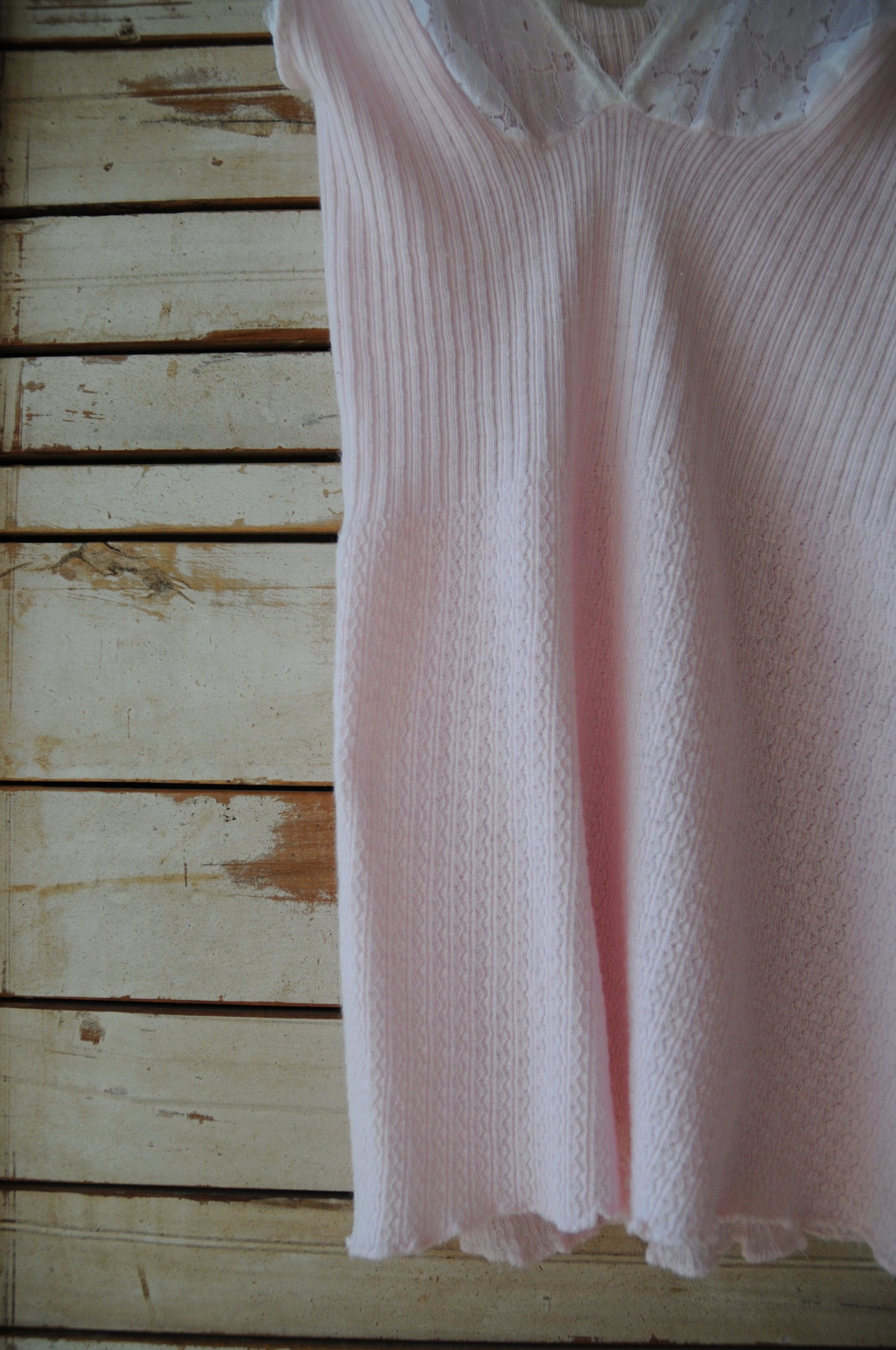 50's EURO Lace knit camisole/BABY PINK