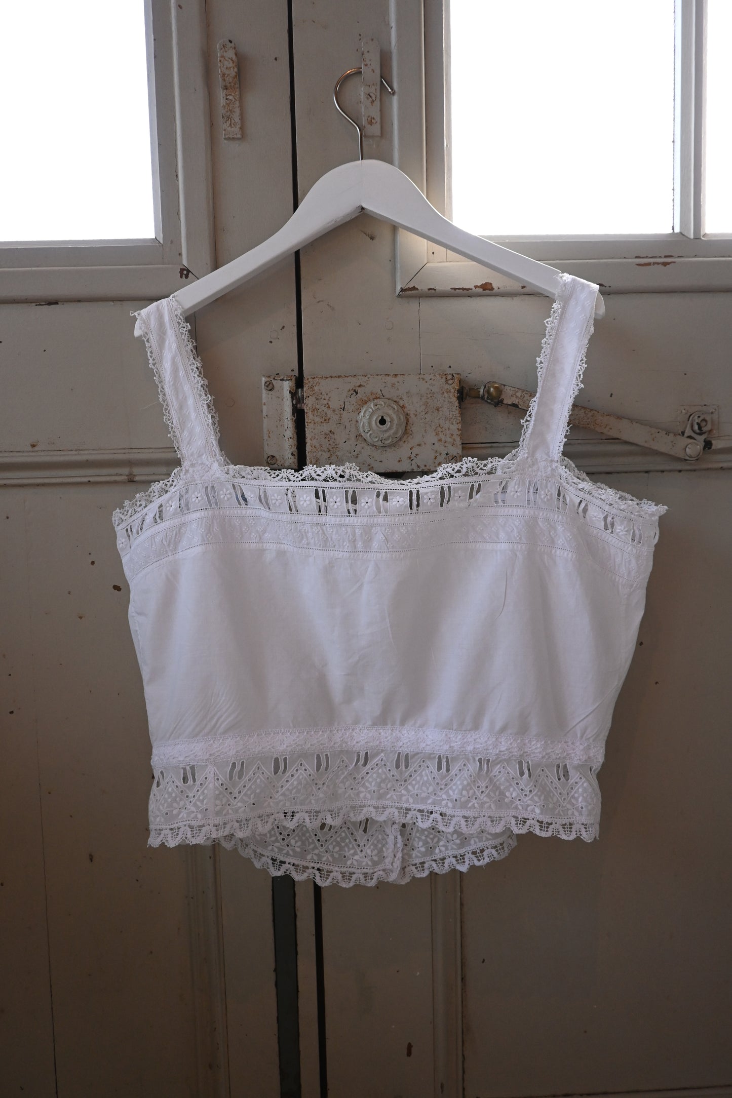 Lace bustier/WHITE