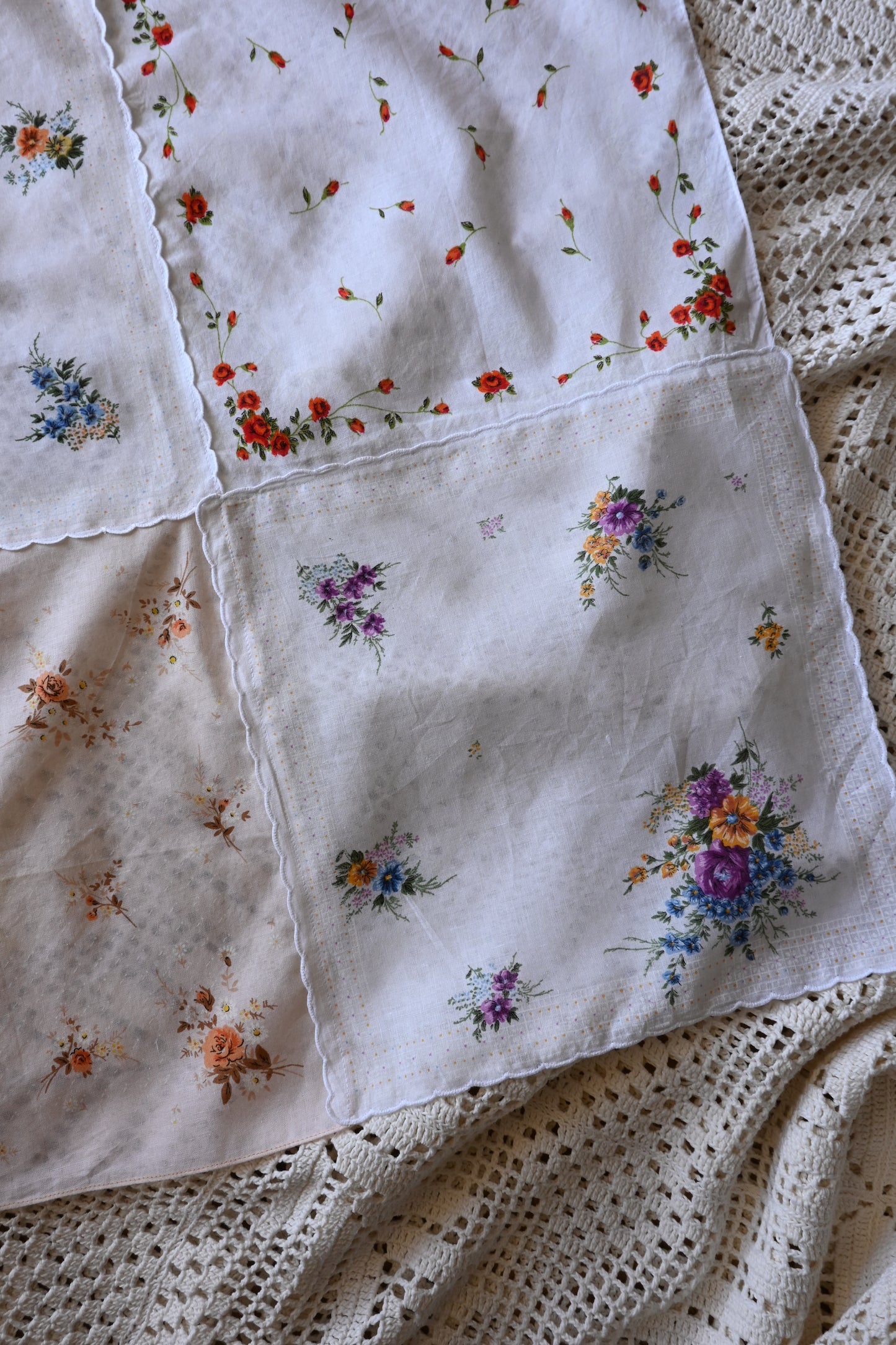 Flower handkerchief scarf/PONMOSIR