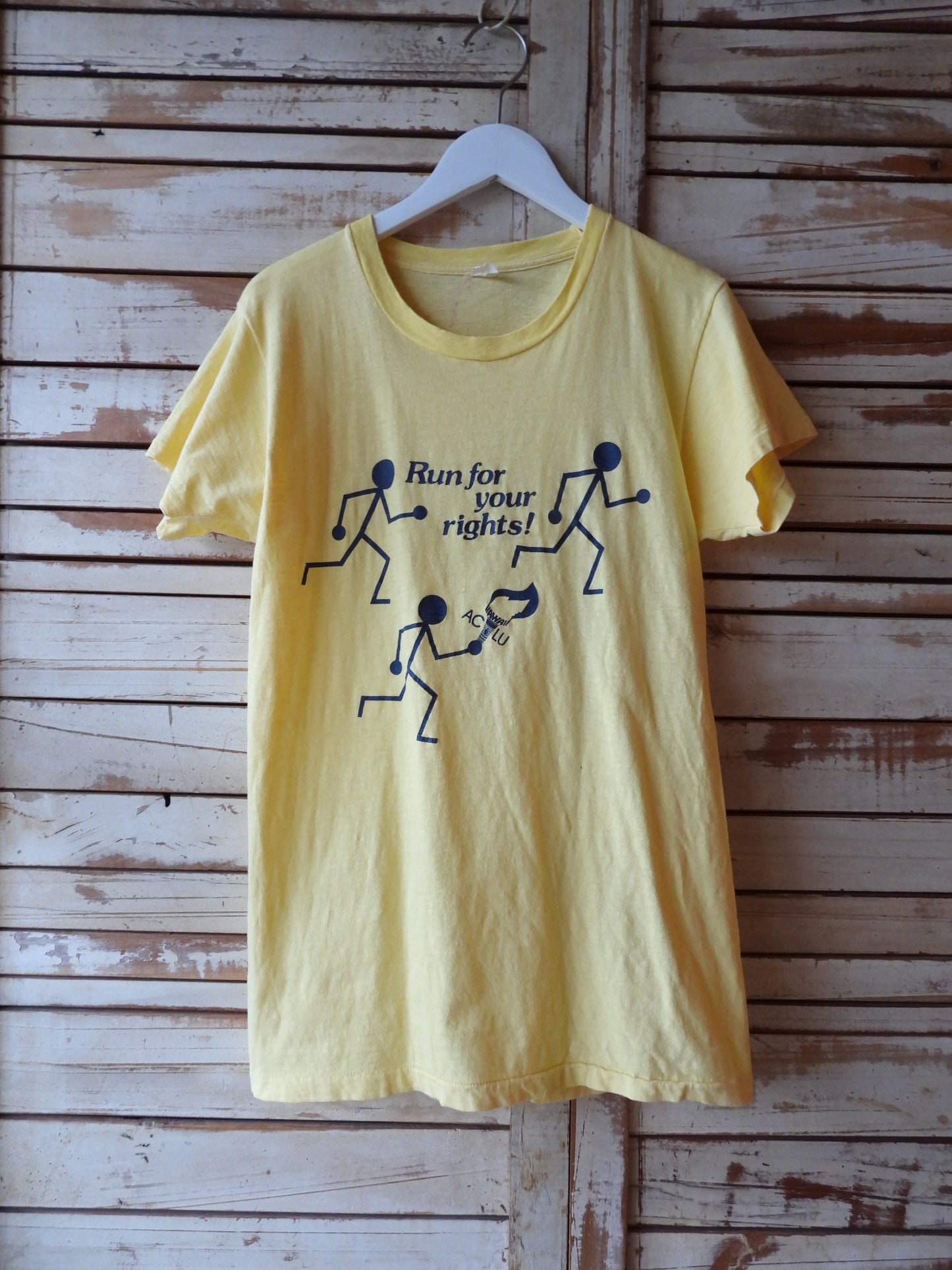 80's Tee/ACLU  Run for your right!
