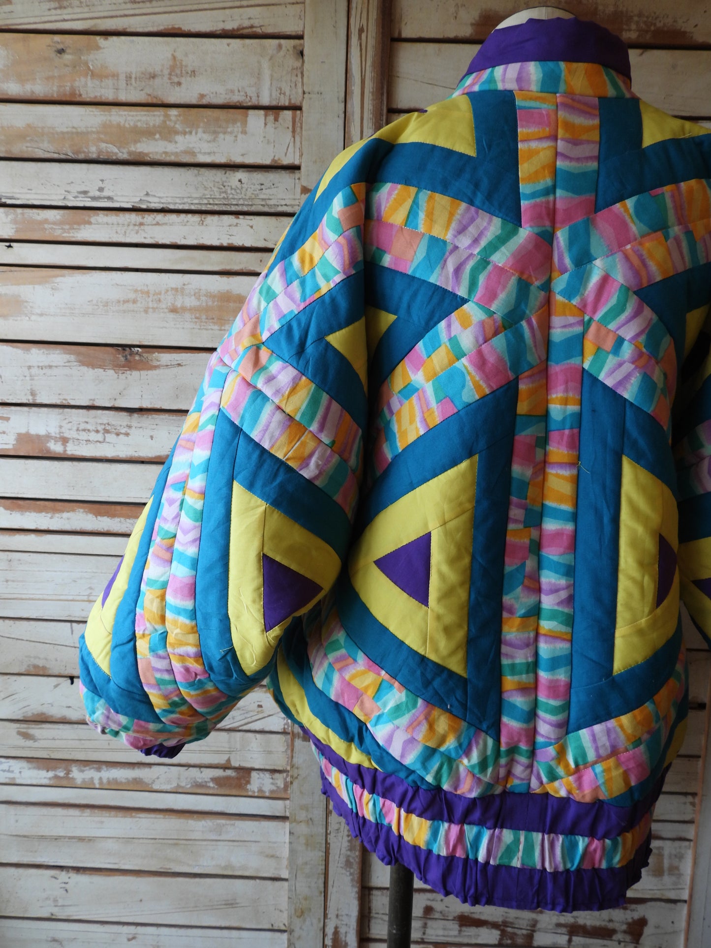 Vintage patchwork quilt jacket/MULTI