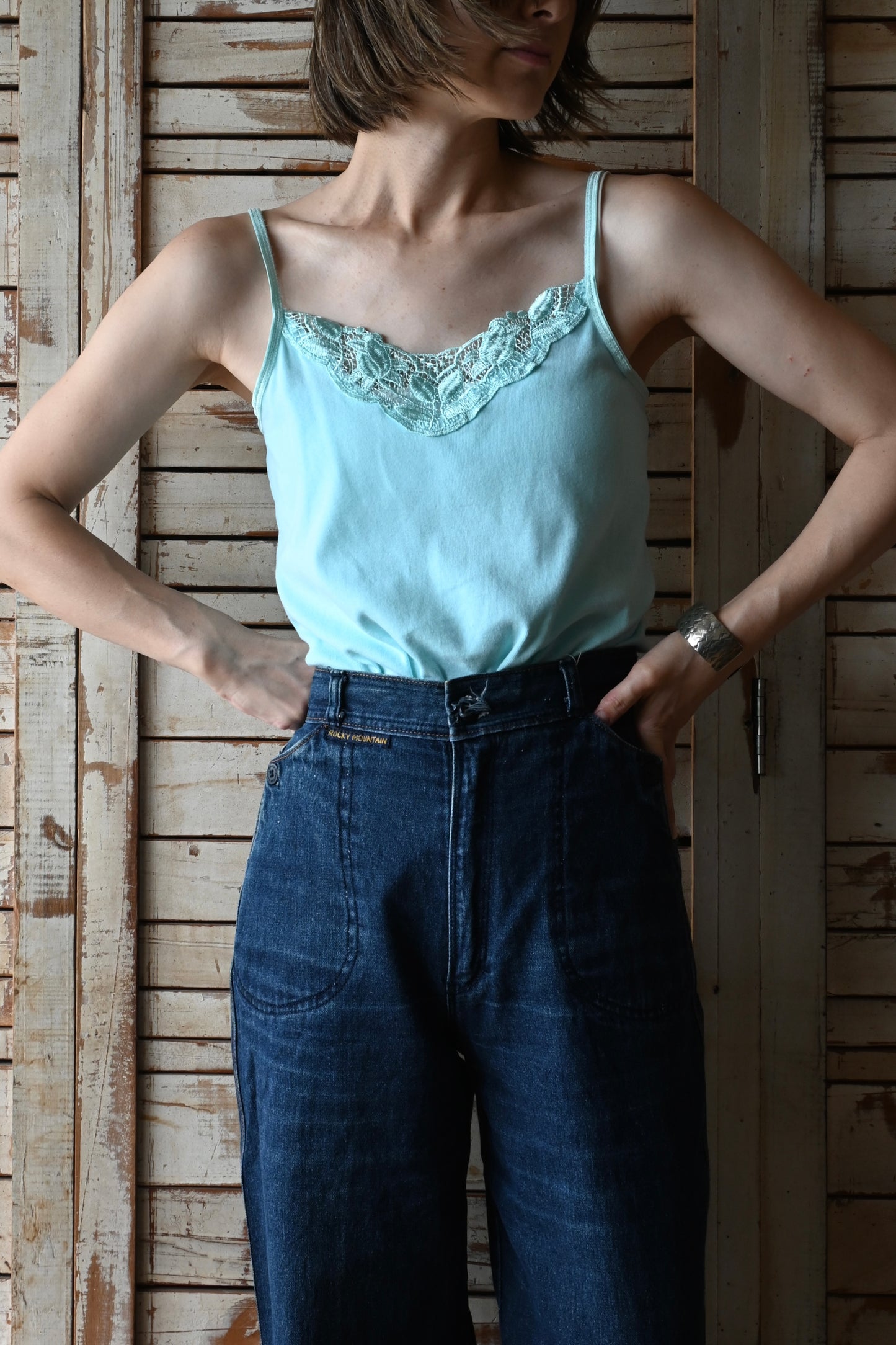 EURO Cotton underwear top/L.BLUE