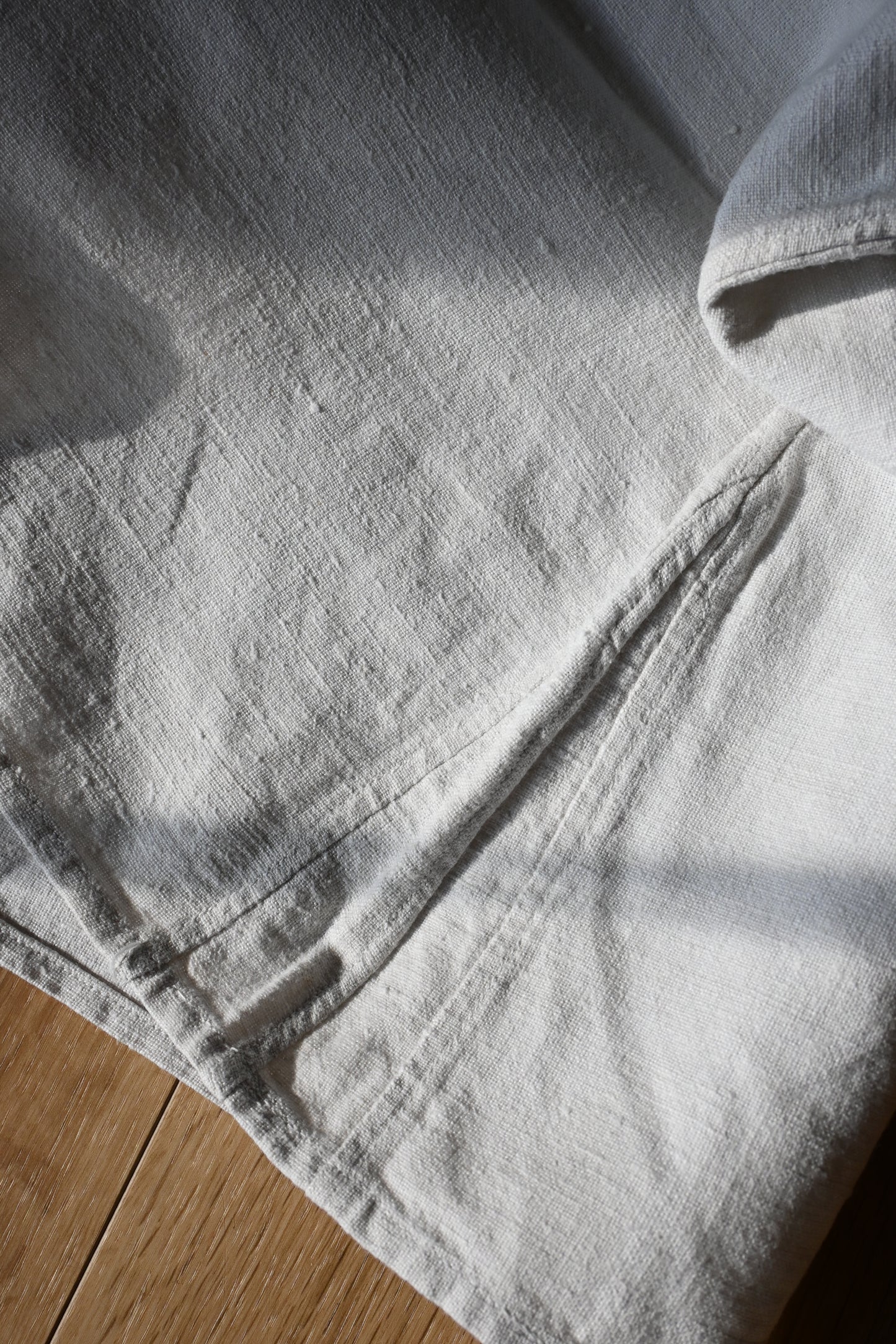 EURO linen embroidery no sleeve dress/IVORY