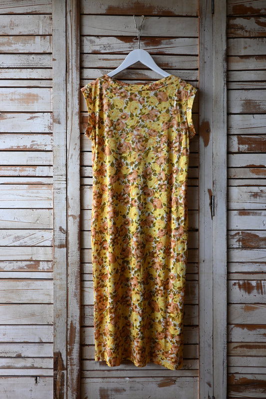 Flower pattern dress/YELLOW